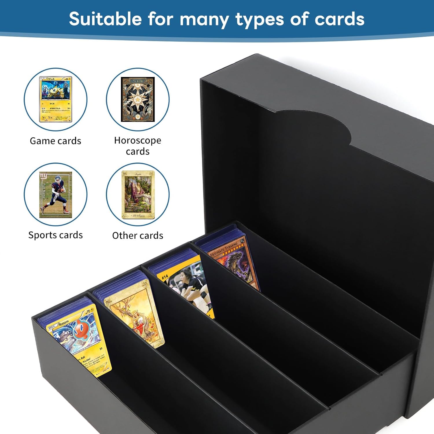 6 Pack Trading Card Storage Box with 3120 Card Capacity