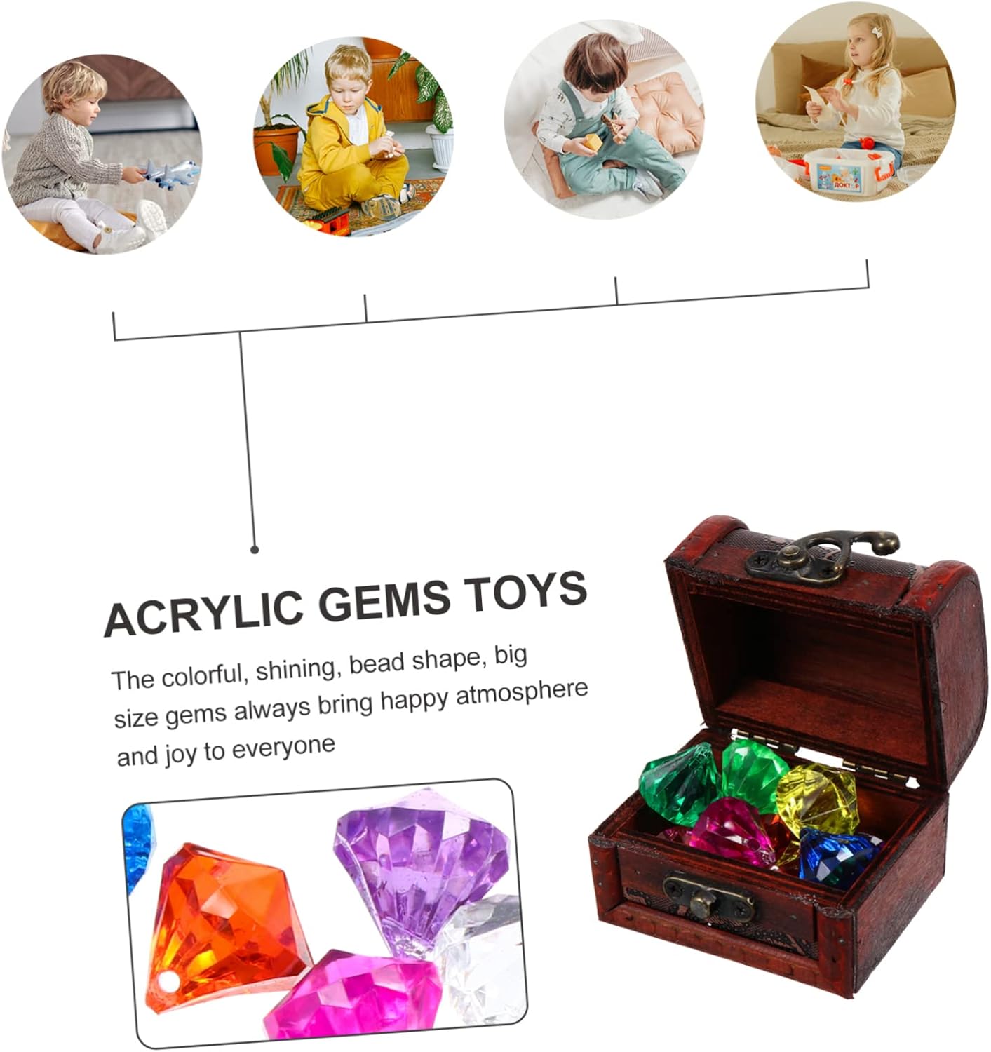 Acrylic Beaded Jewelry DIY Crafting Set for Kids