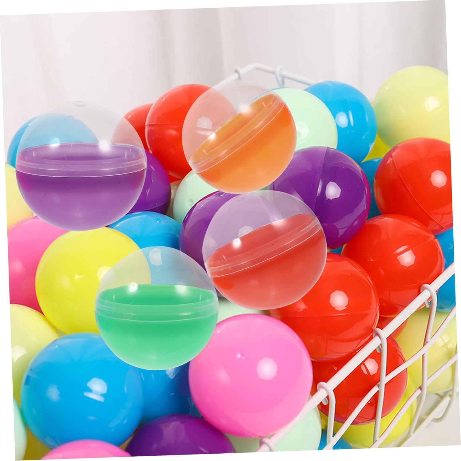 Brightfufu Strong Sturdy Party Game Balls 50pcs Plastic Capsules