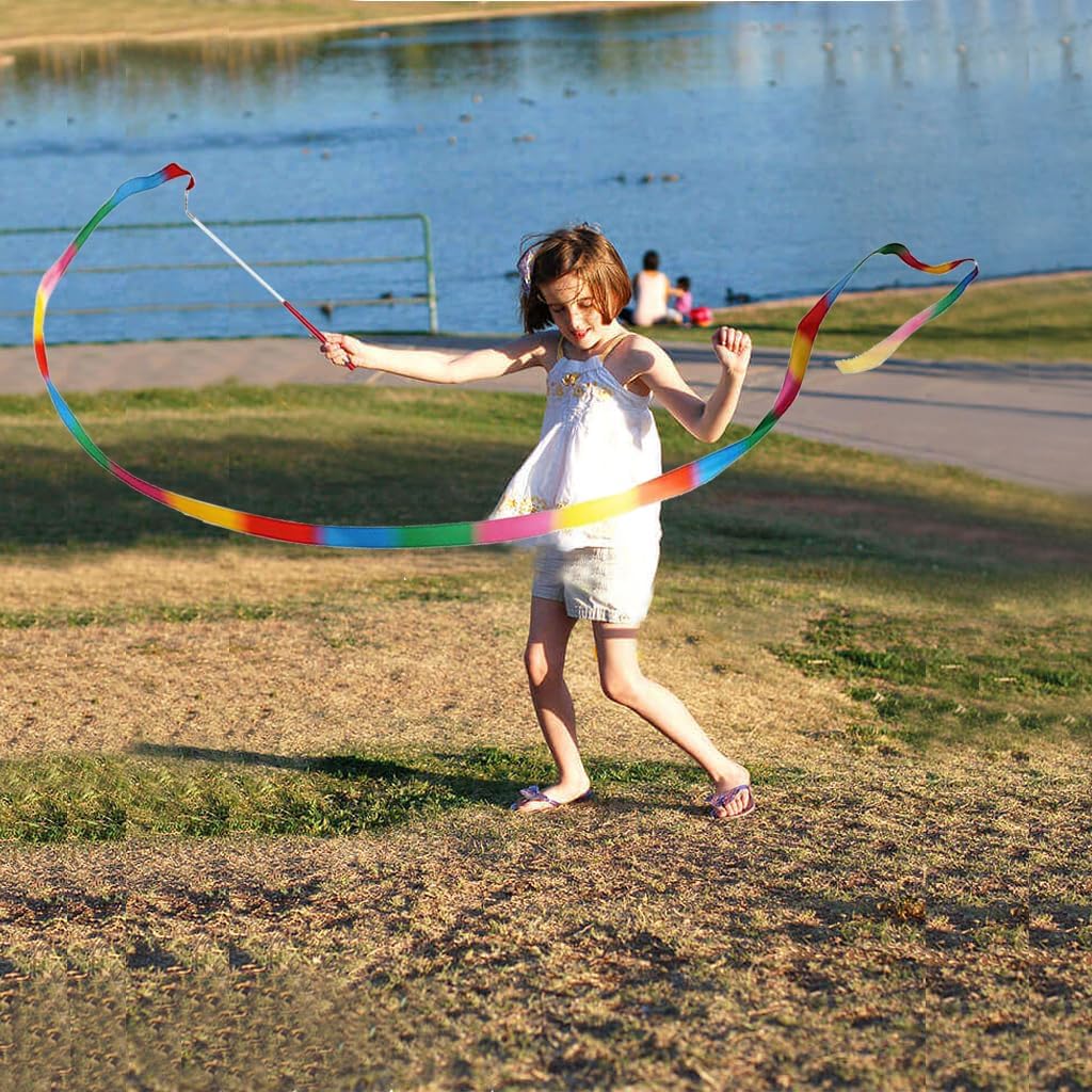 20Pack Rainbow Ribbon Streamers for Kids Party Supplies