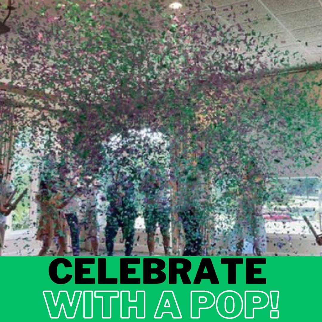 Blaise Pyro Party Green Confetti Poppers 18 6 Pack