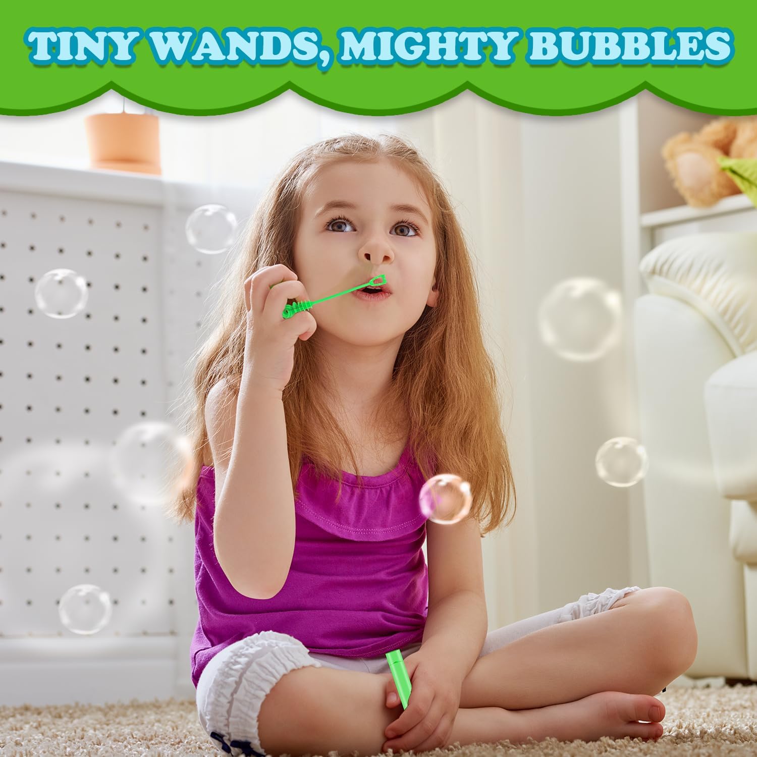 Party Goodie Bag Stuffer Fillers 32-Pack Bubble Wand Toys for Kids