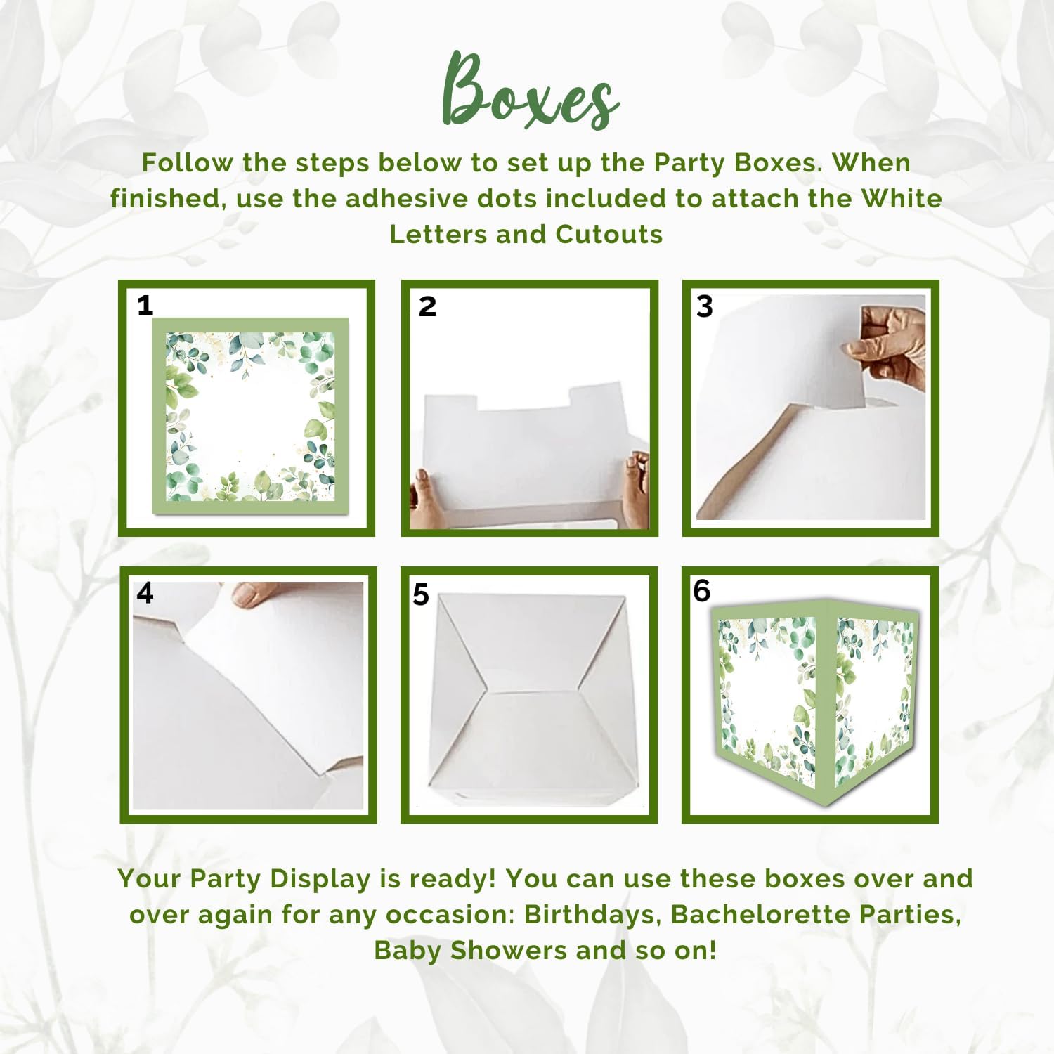 RainMeadow 215 PC Bridal Shower Decorations Olive Sage Green