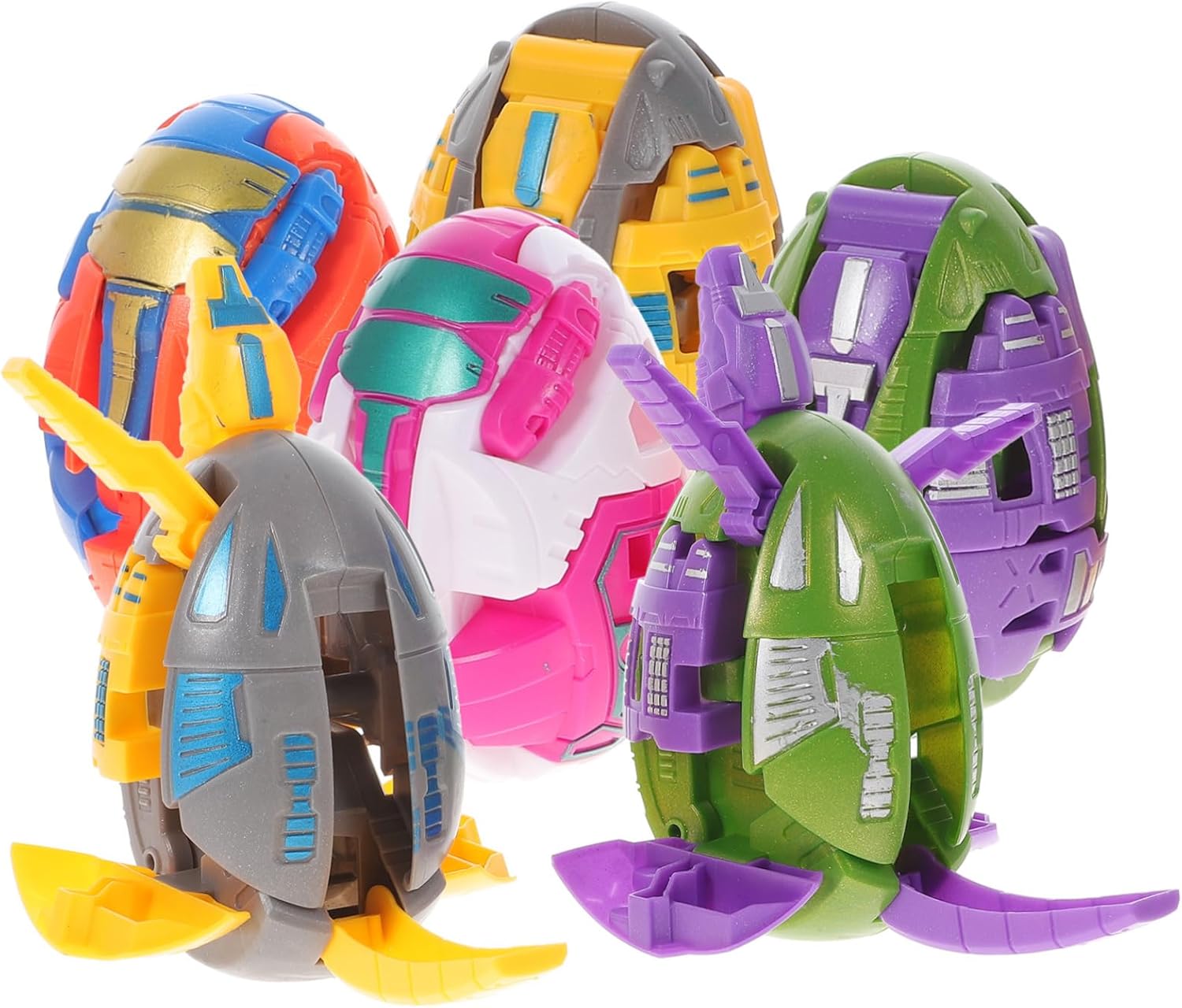 6Pcs Dinosaur Deformation Egg Fun Transforming Models for Educational Play