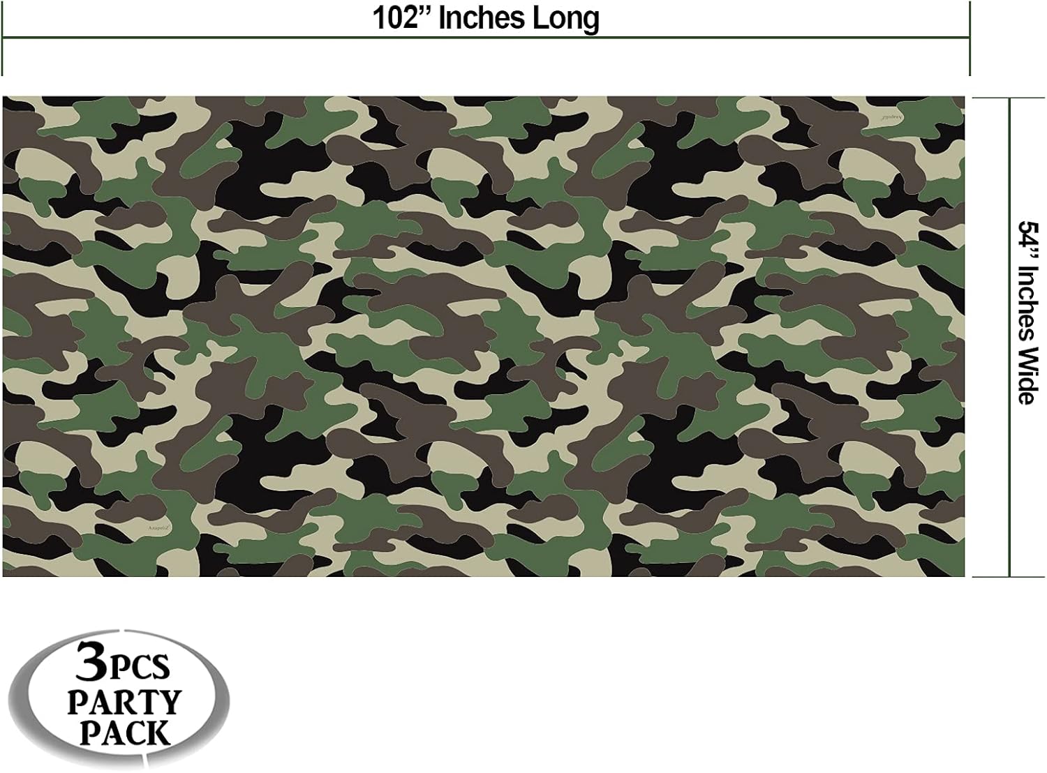 AnapoliZ Army Camouflage Table Cover 3 Pcs Pack