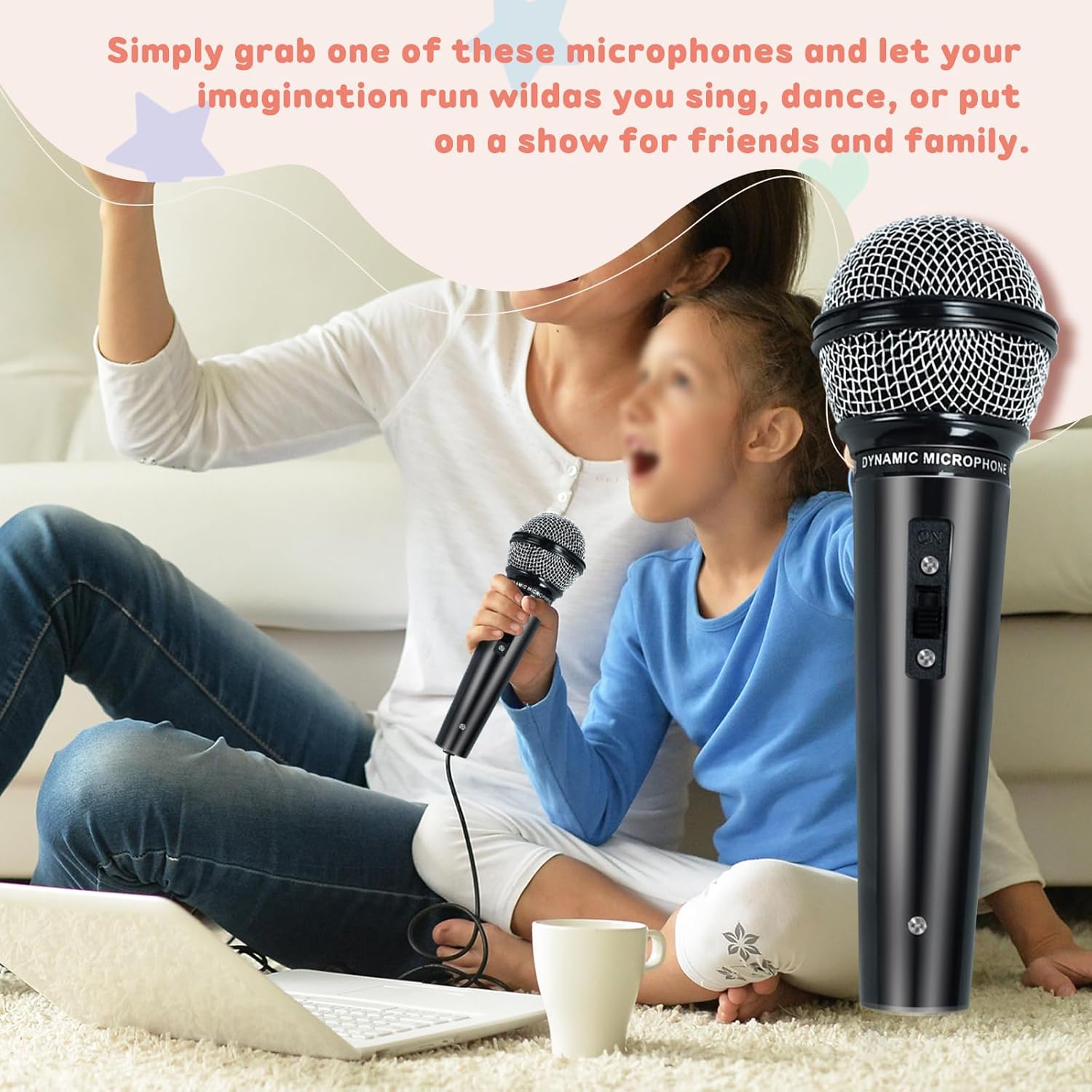 3 Pack Plastic Fake Microphone for Halloween Birthday Party