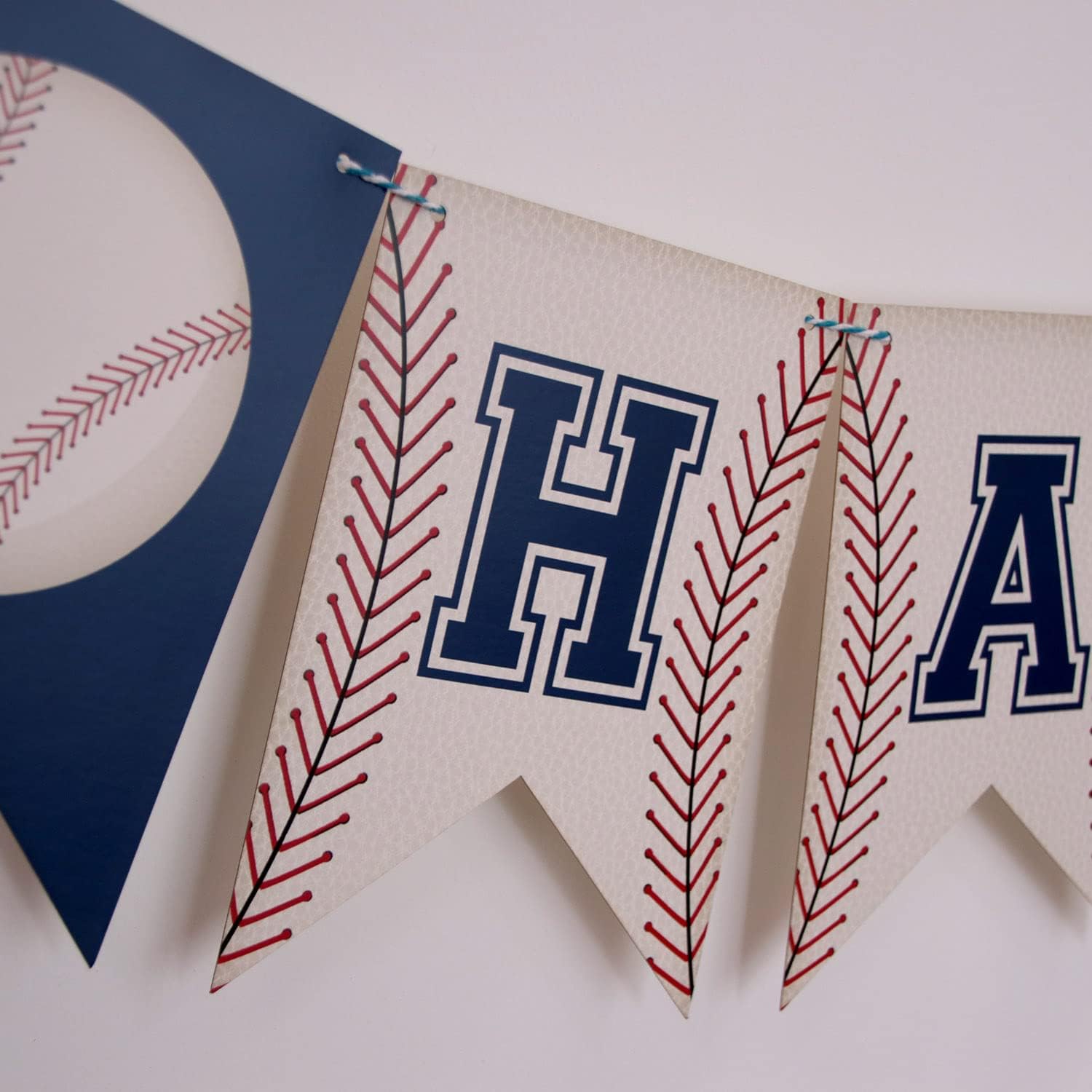 Baseball Birthday Banner Set with Thread and Needle