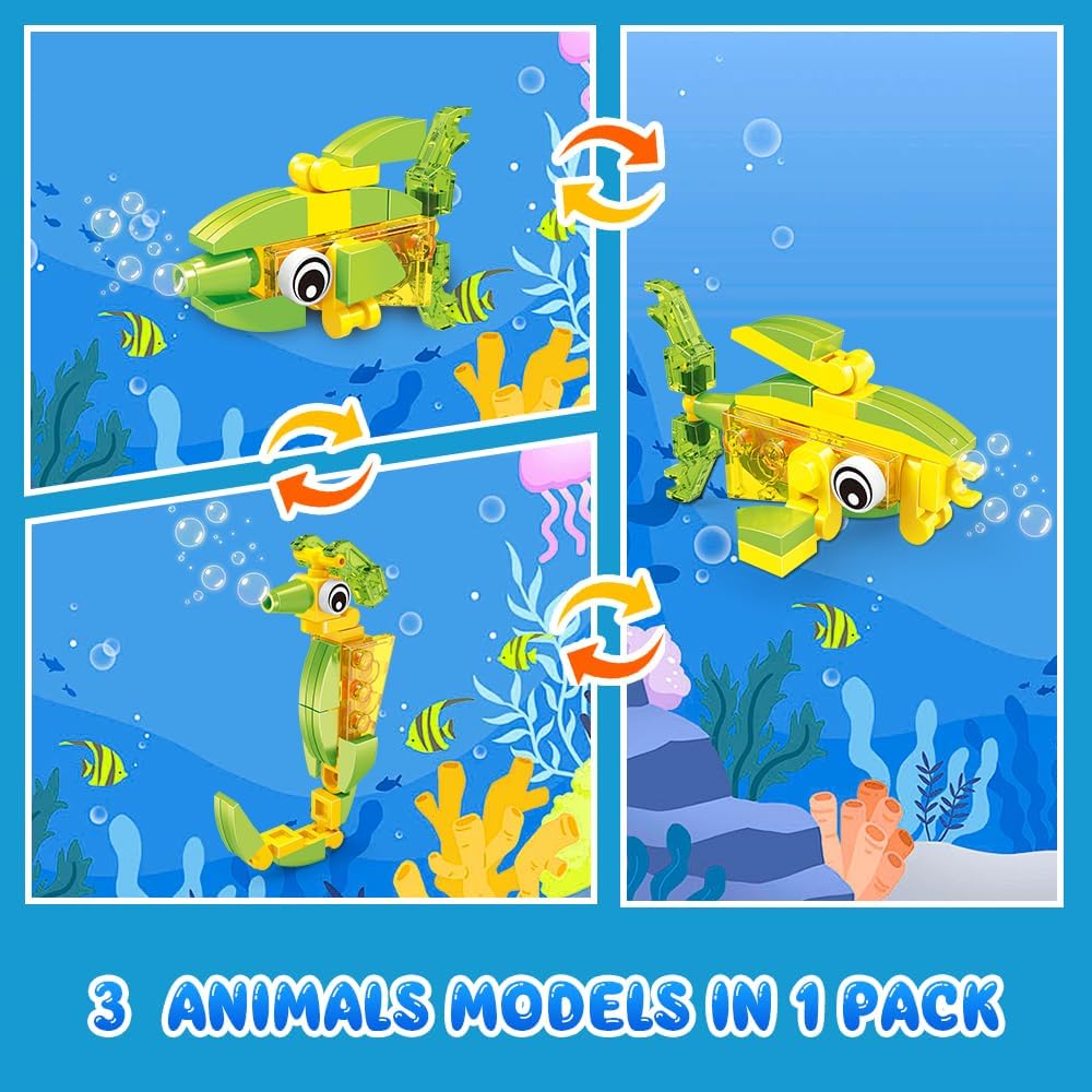 HOGOKIDS 20 Pack Animal Building Blocks Set