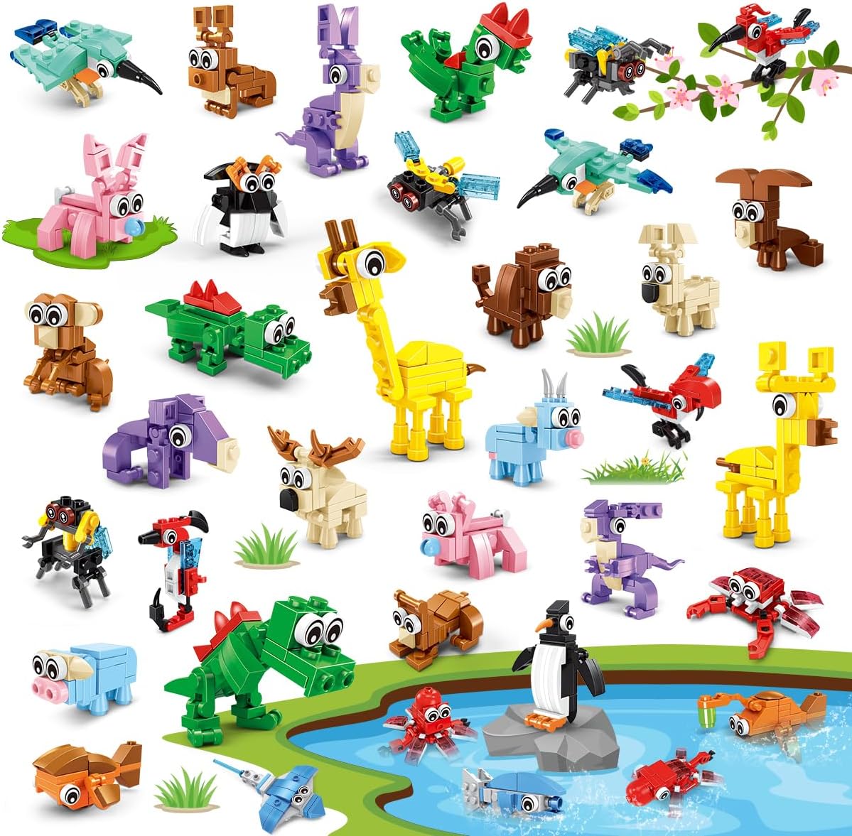 30 Packs Animal Party Favors for Kids