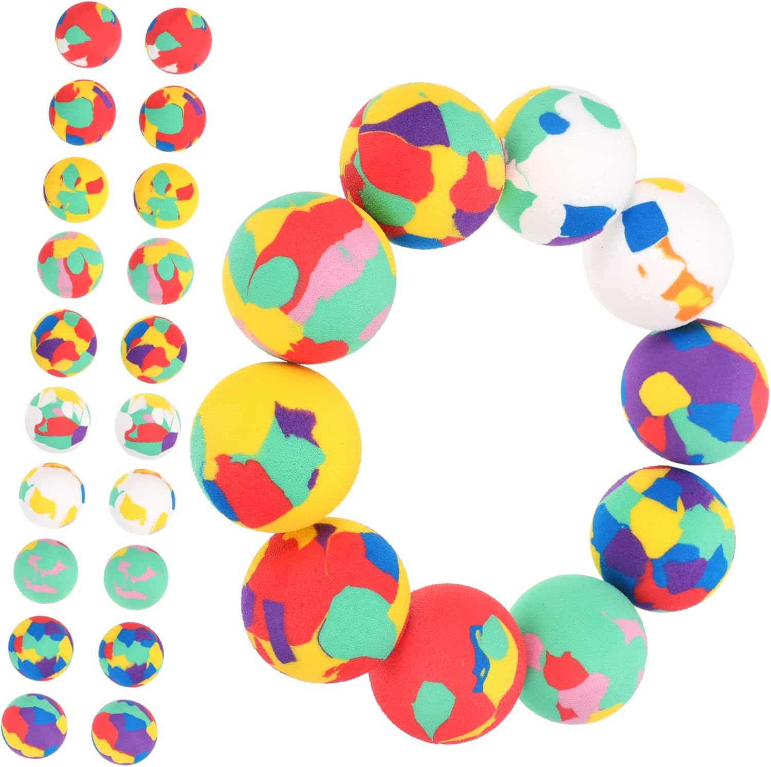 50Pcs Colorful EVA Bouncy Balls for Kids