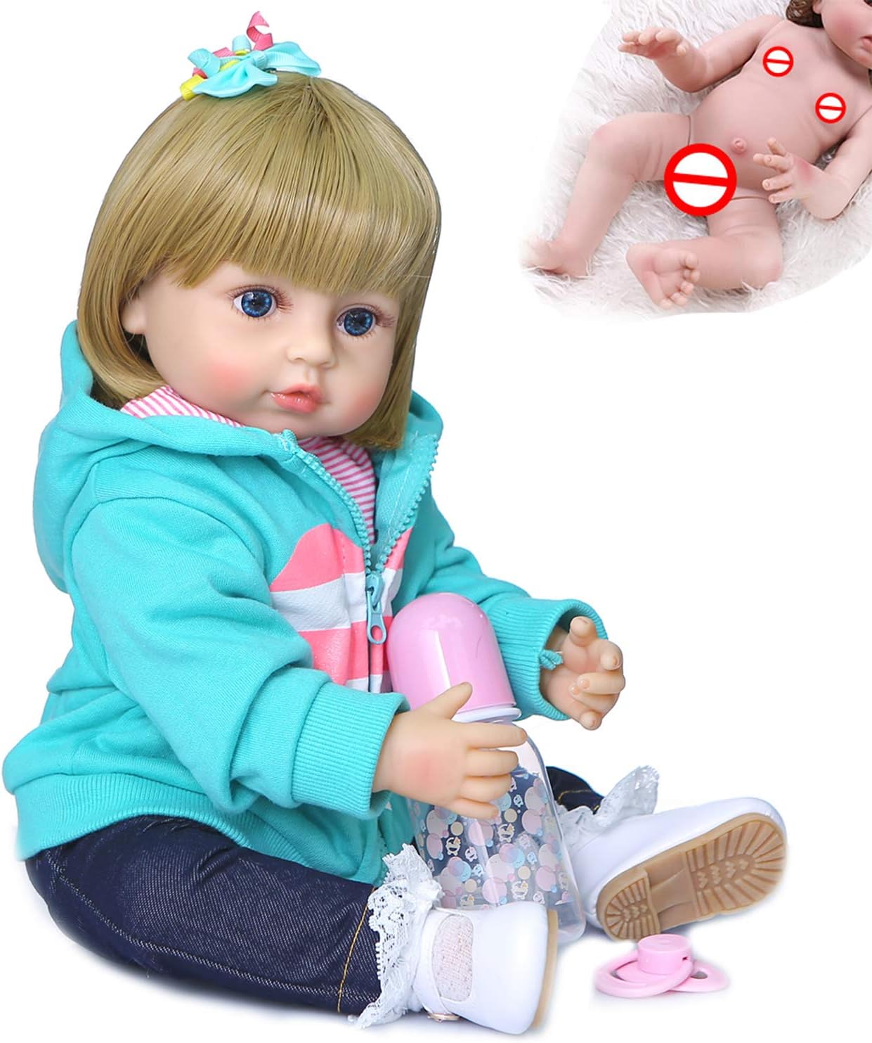 iCradle 22 Inch Reborn Baby Doll Realistic Handmade