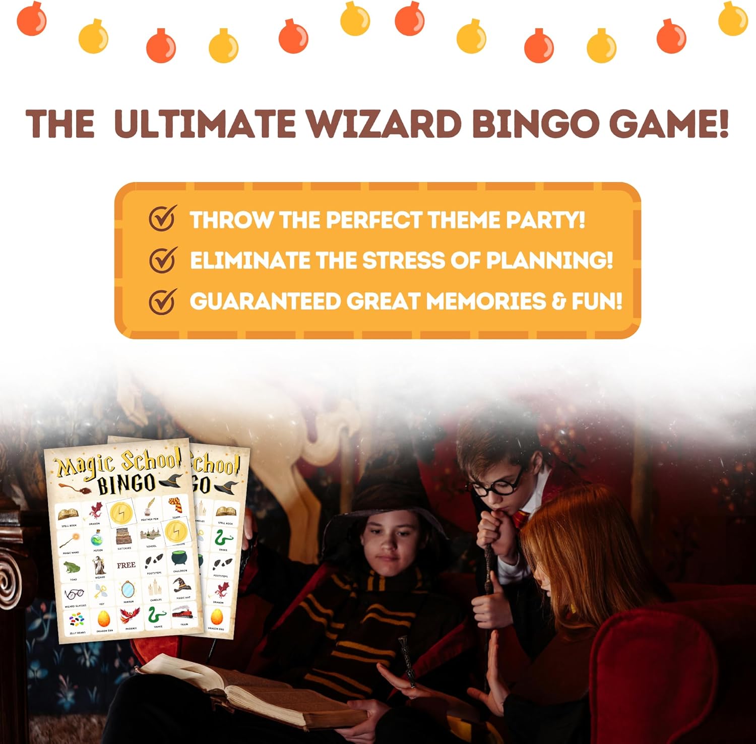 Bingo Wizard Harry Party Favors Set for 24 Players