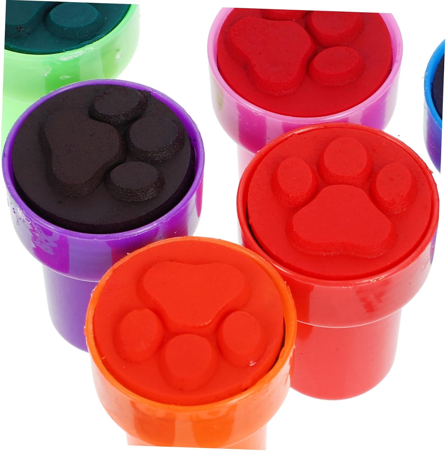 12pcs Paw Print Stamps for Kids Party Favors and Crafts
