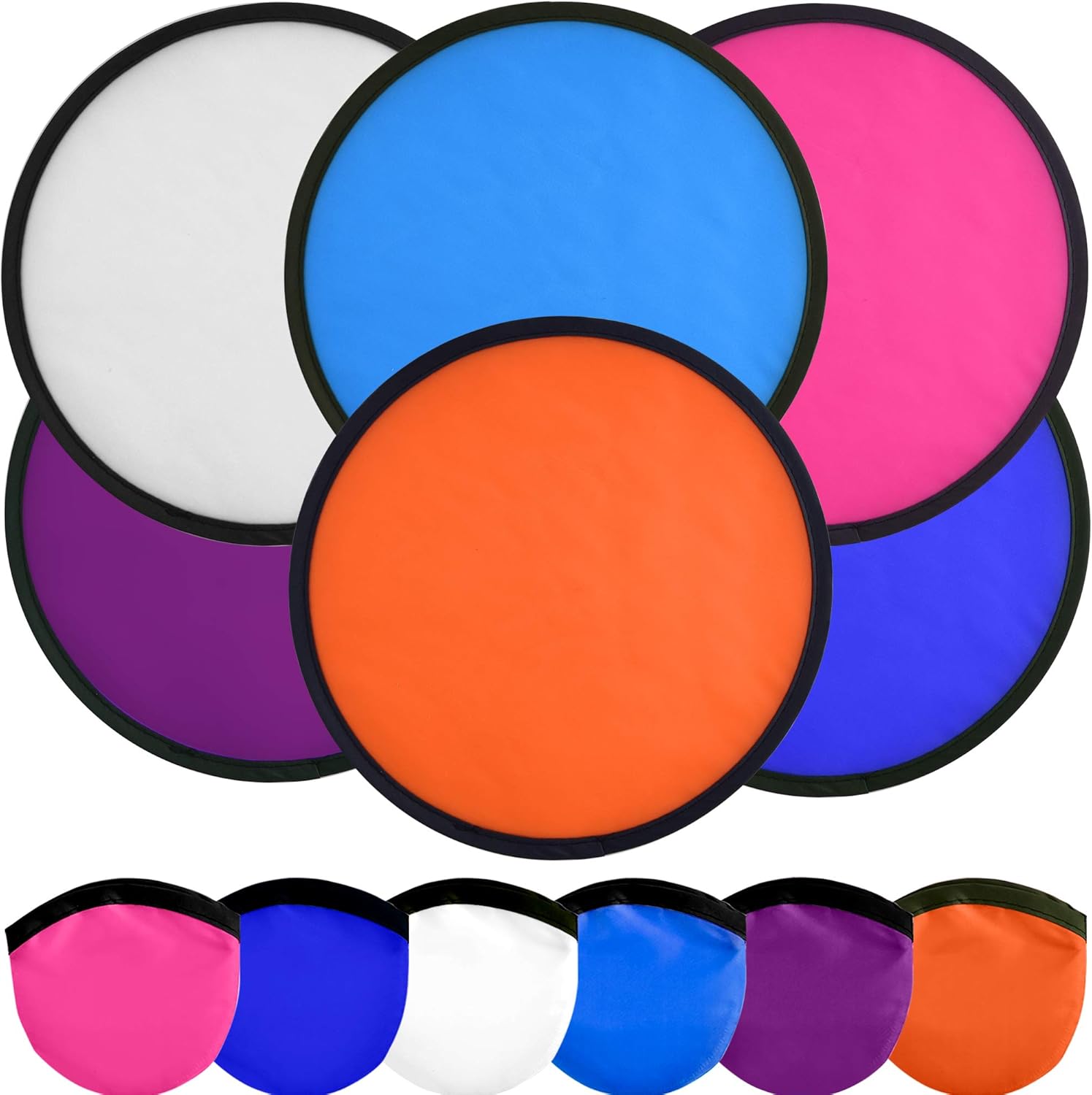 Mototo 30 Piece Foldable Flying Discs with Bag for Kids