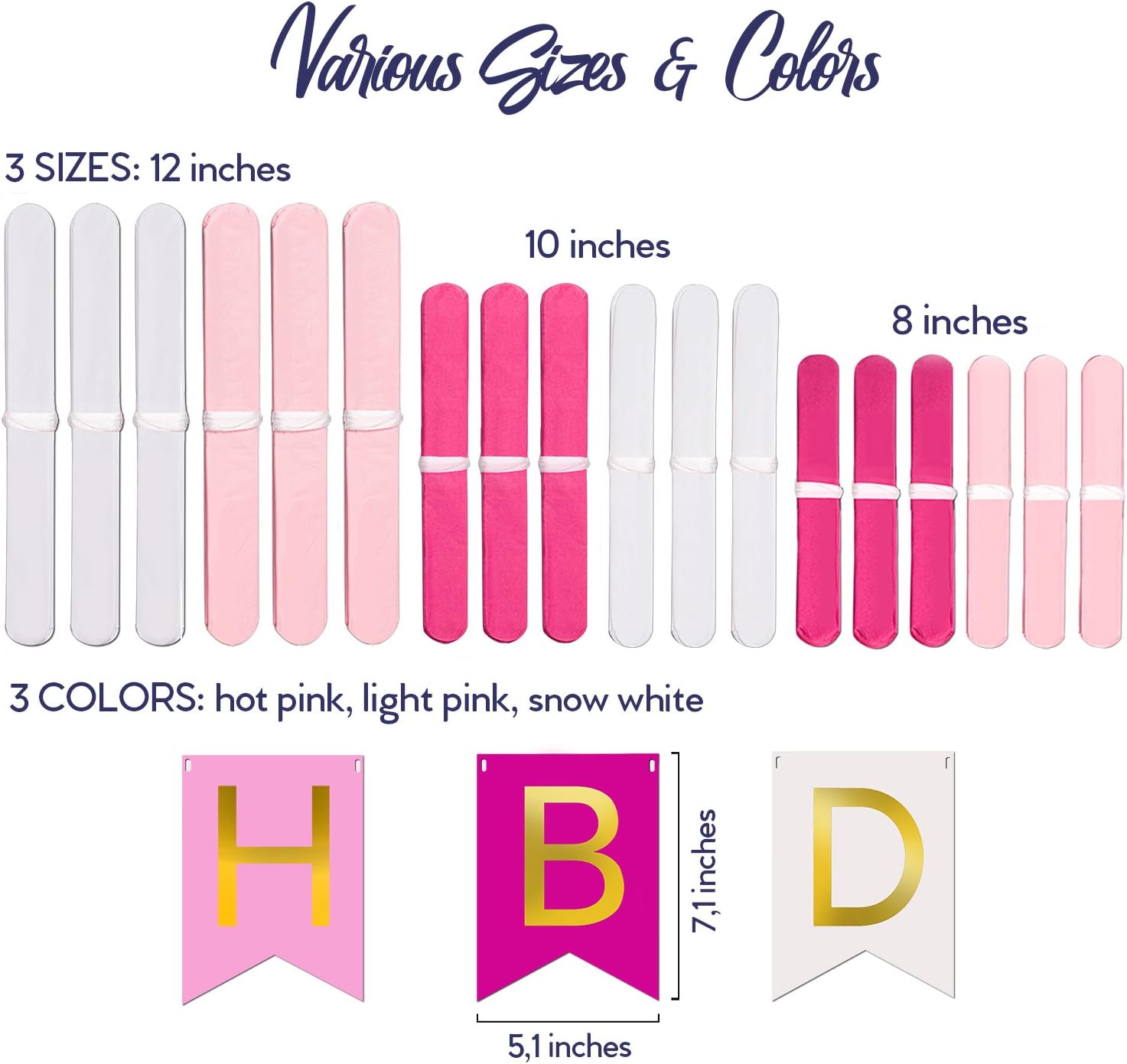 DIY Pink Birthday Decor Kit with Pom Poms and Banner