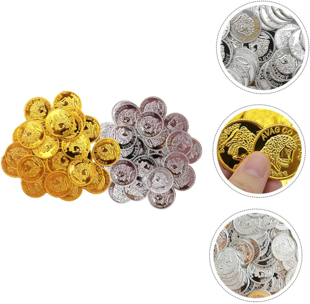 Abaodam Assorted Plastic Pirate Coins for Parties