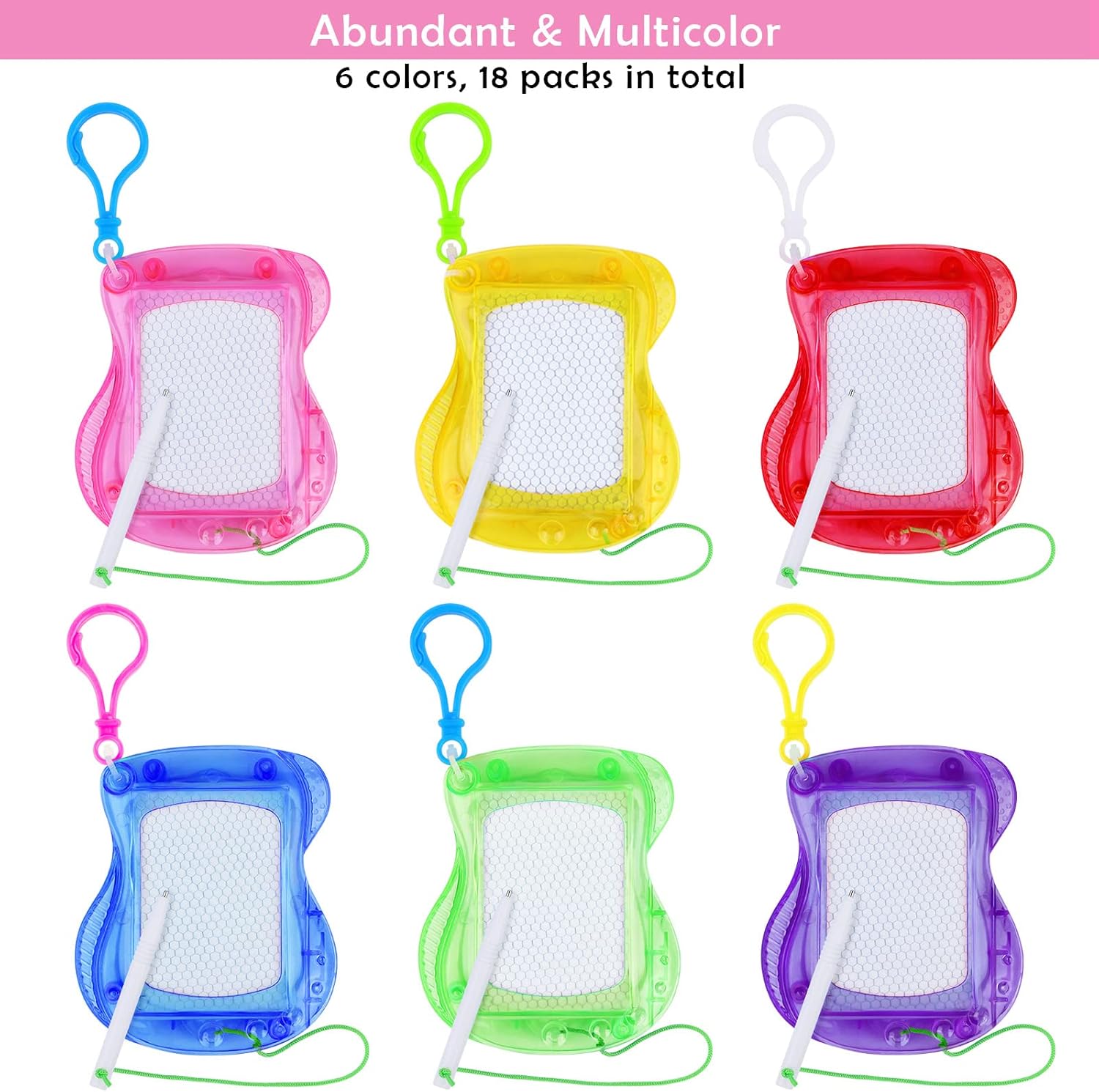Elcoho 18 Piece Mini Magnetic Doodle Board Set