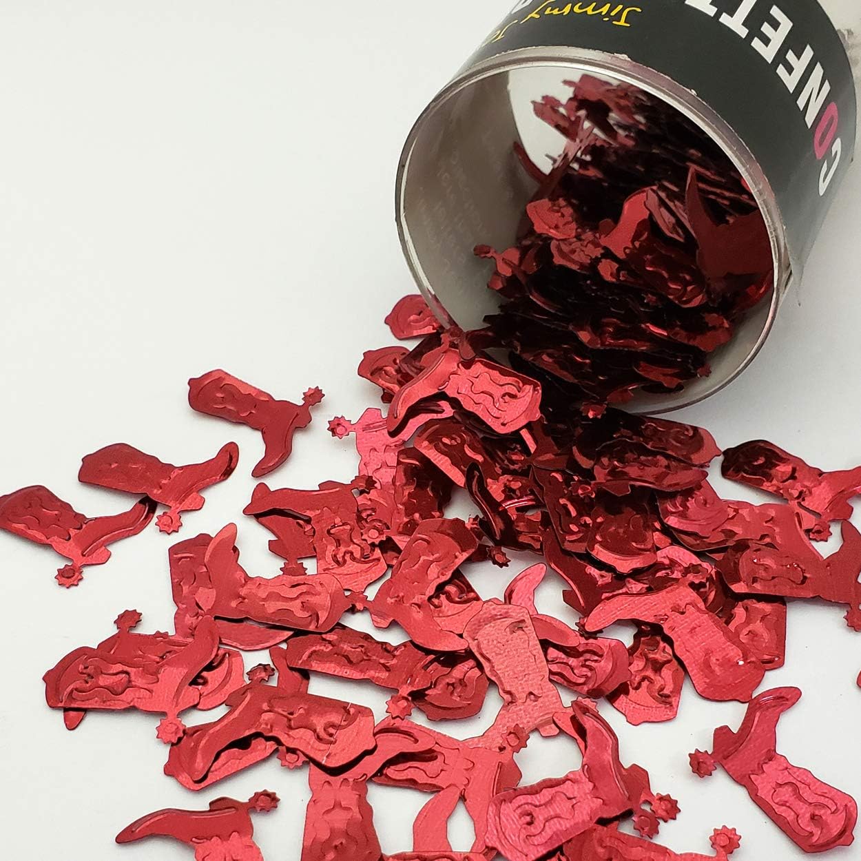 Confetti Cowboy Boot with Spur Red - Retail Pack