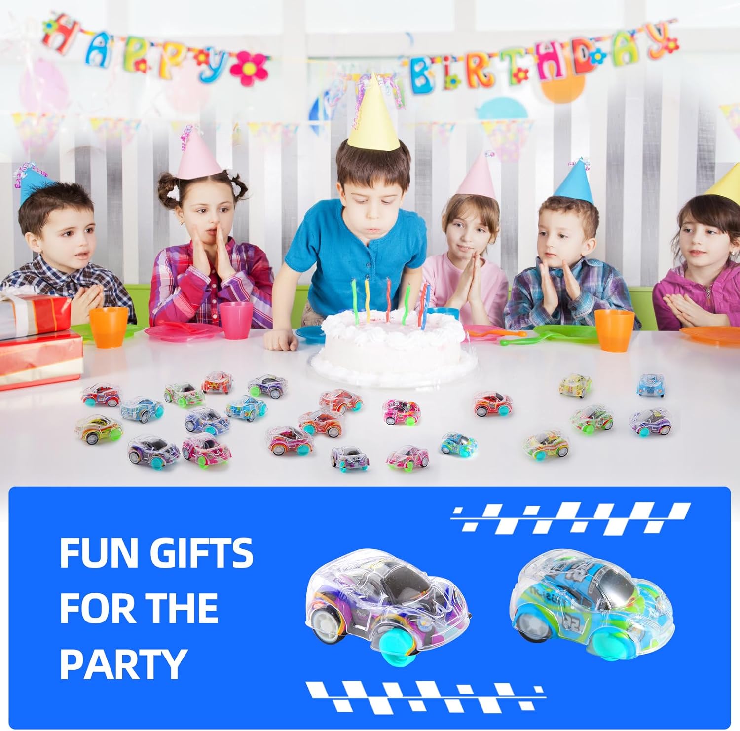 50 Pcs Mini Pull Back Cars Set for Kids