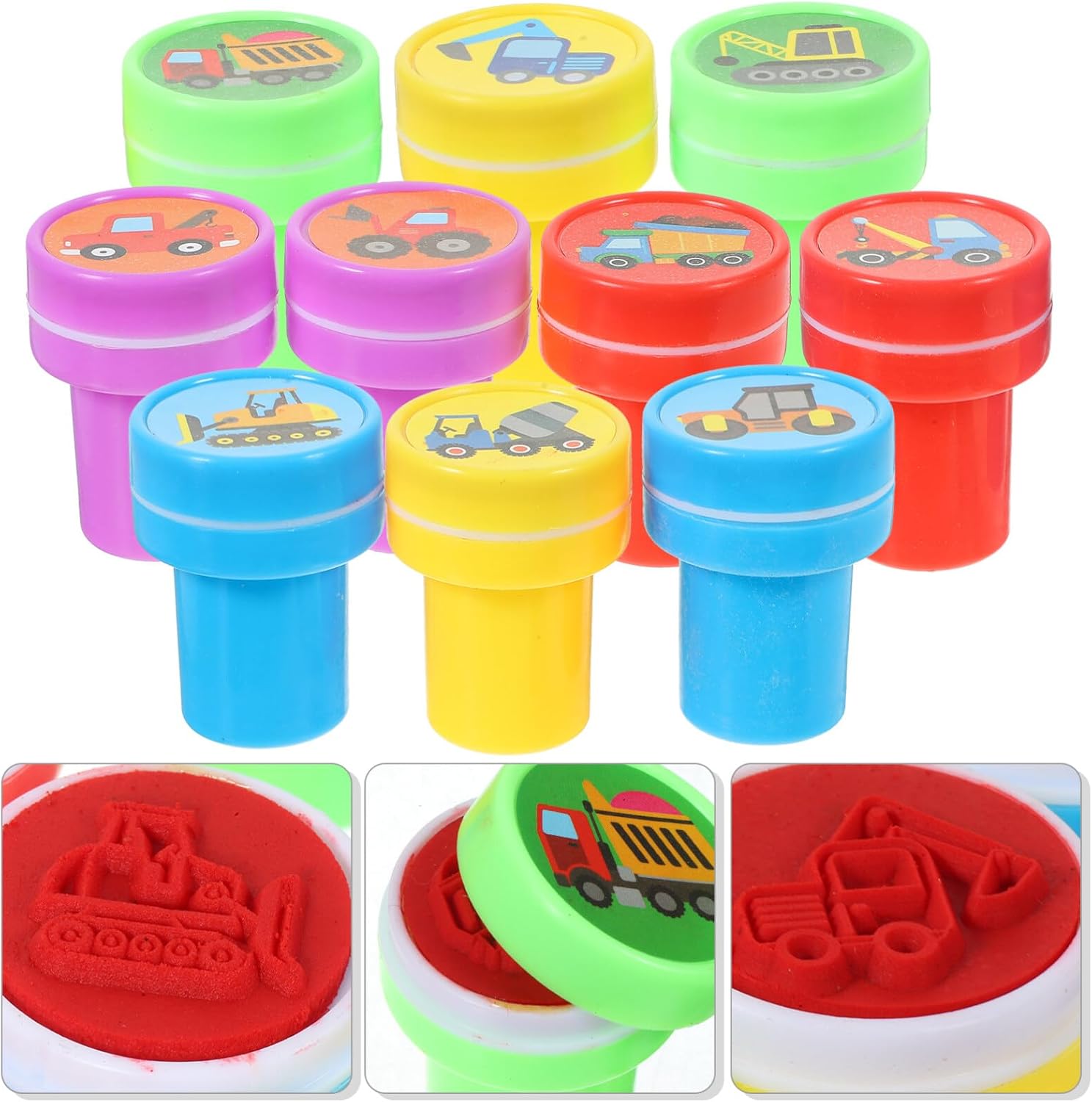 Alasum 10Pcs Construction Truck Stamp Set for Scrapbooking DIY Crafts