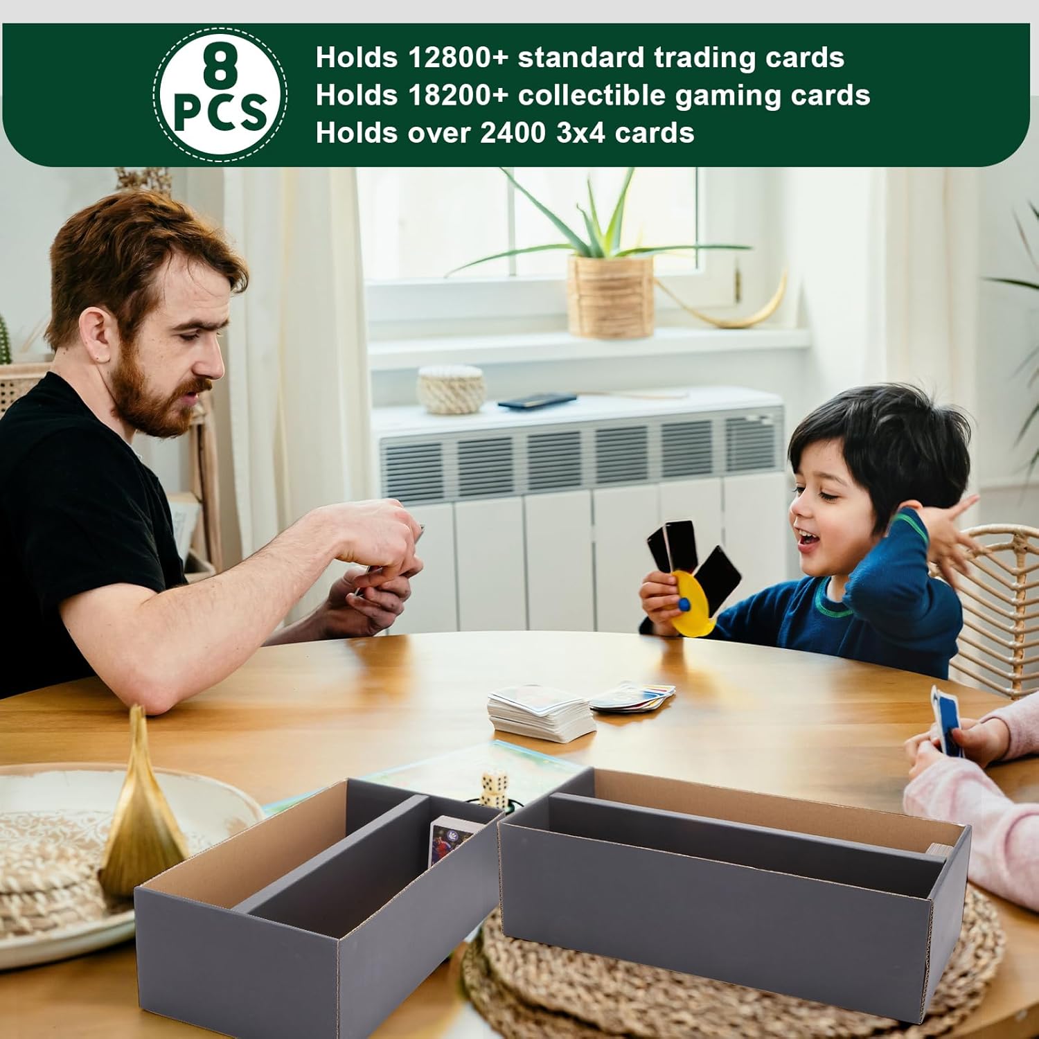 Yahenda 8 Pack Trading Card Storage Boxes