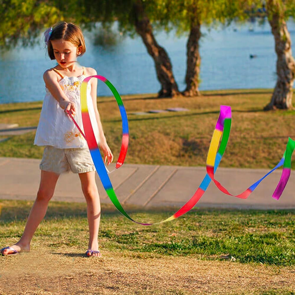 20Pack Rainbow Ribbon Streamers for Kids Party Supplies