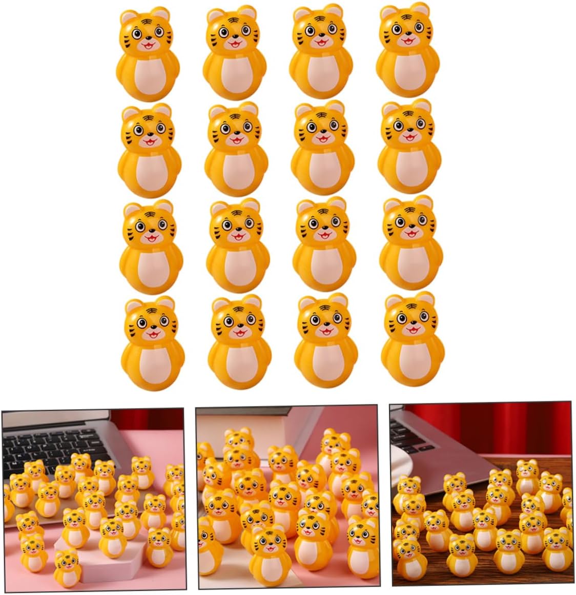 20pcs Tiger Wobbling Toy for Boys Girls Desktop Decor