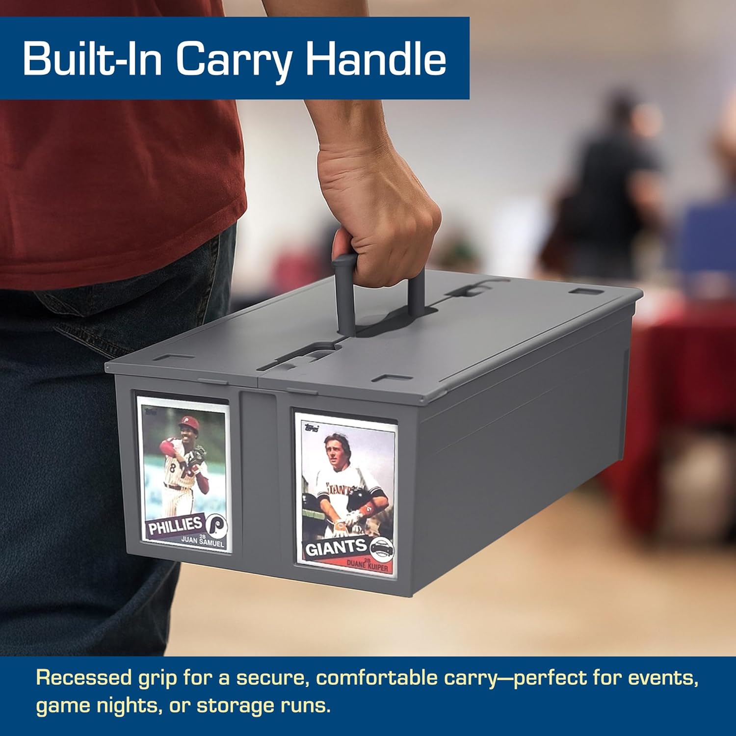 BCW Collectible Card Bin - Single Gray Holds 1600 Cards