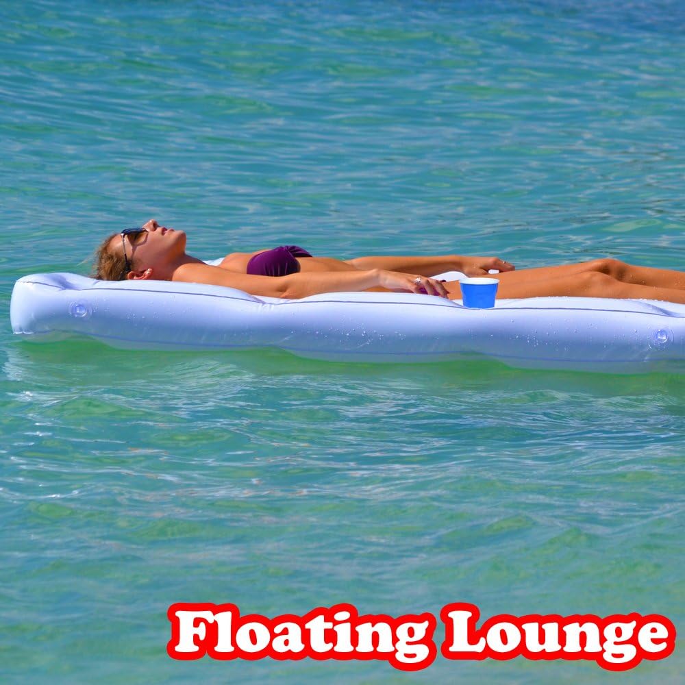 GoPong Pool Lounge Beer Pong Inflatable White
