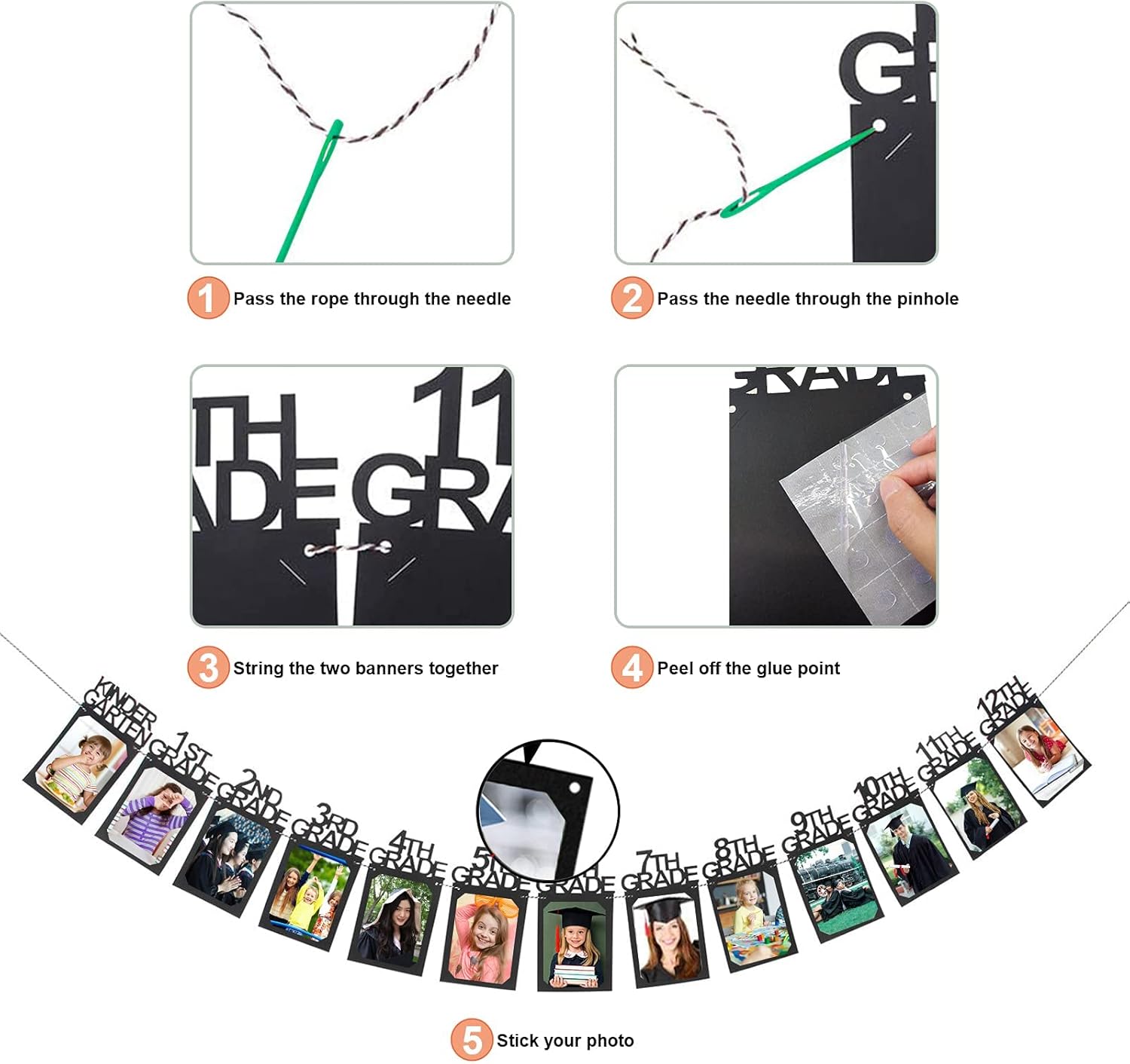 Graduation Photo Banner Set for Party Decorations