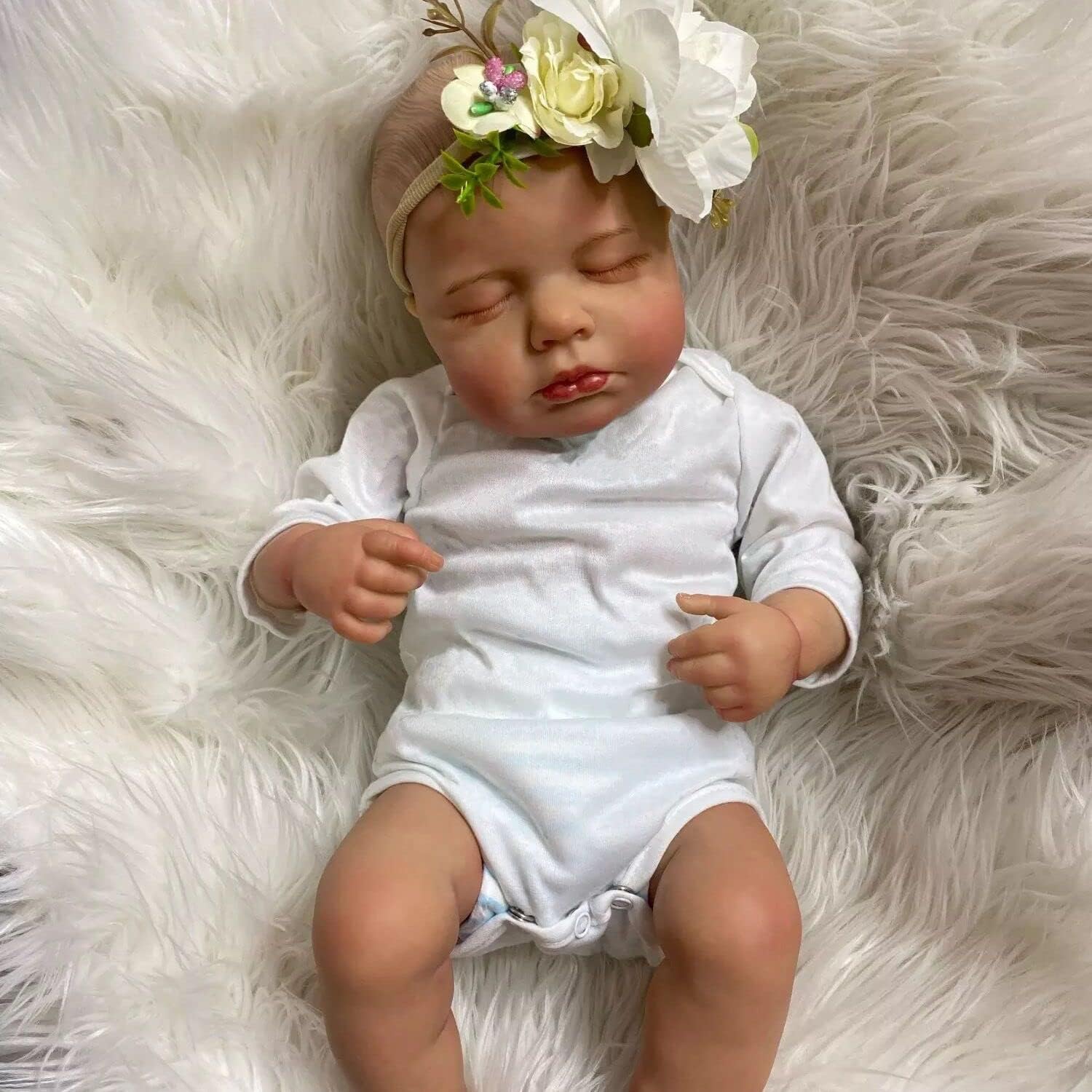 iCradle Asleep Reborn Baby Doll 20 Inch Weighted
