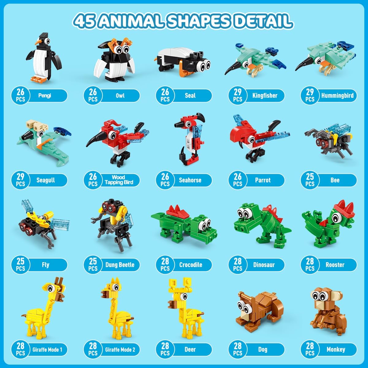 30 Packs Animal Party Favors for Kids