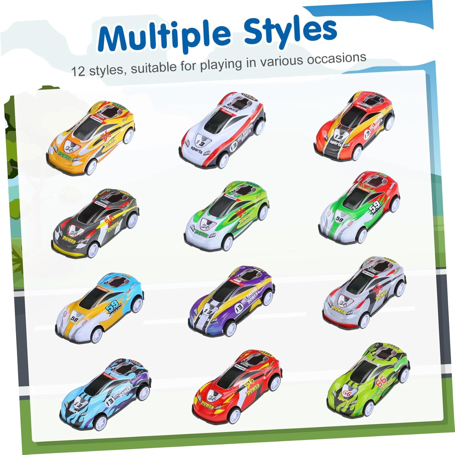 25Pcs Alloy Pull Back Cartoon Cars for Kids Parties and Classroom Rewards