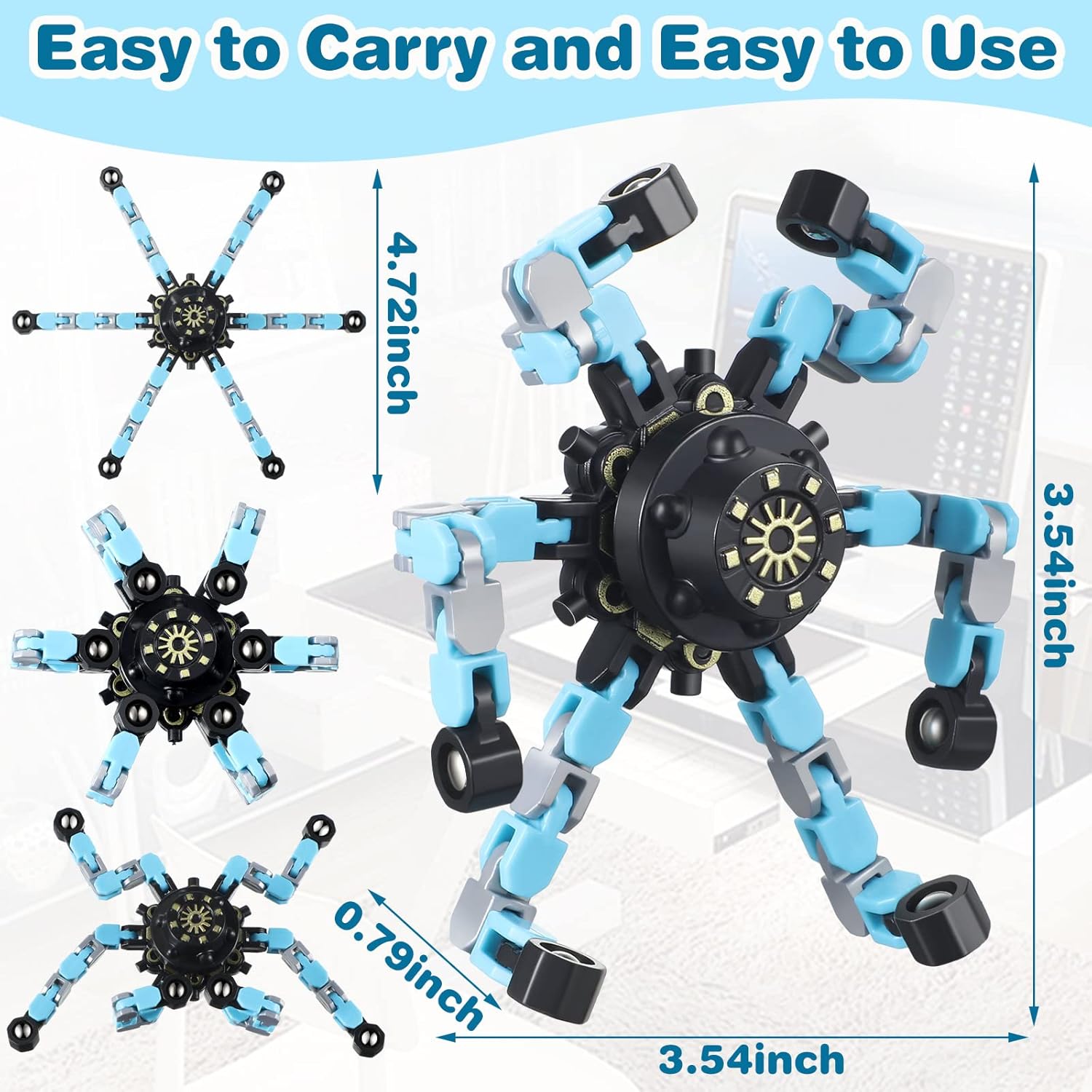 Zhanmai Transformable Fidget Spinners 32 Pack