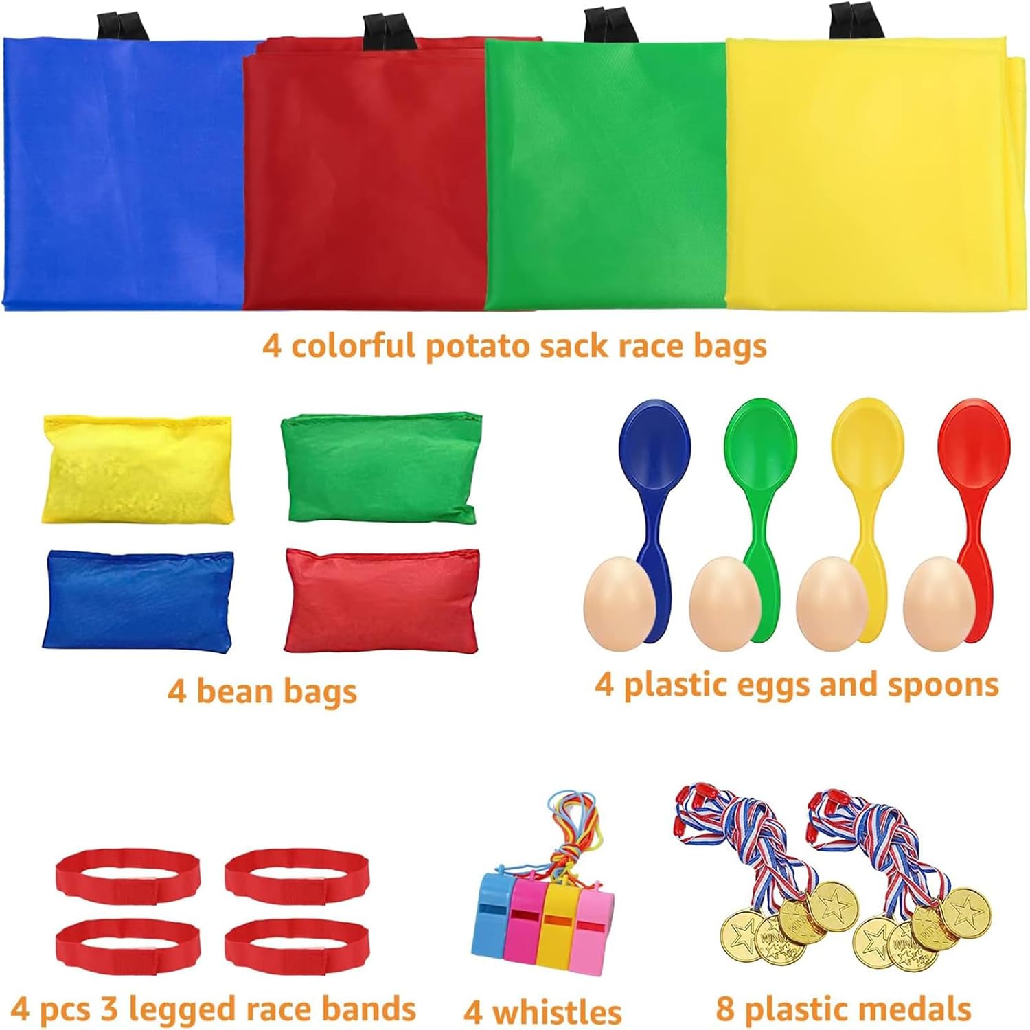 Websonaw 32Pcs Outdoor Games Set for Kids Adults