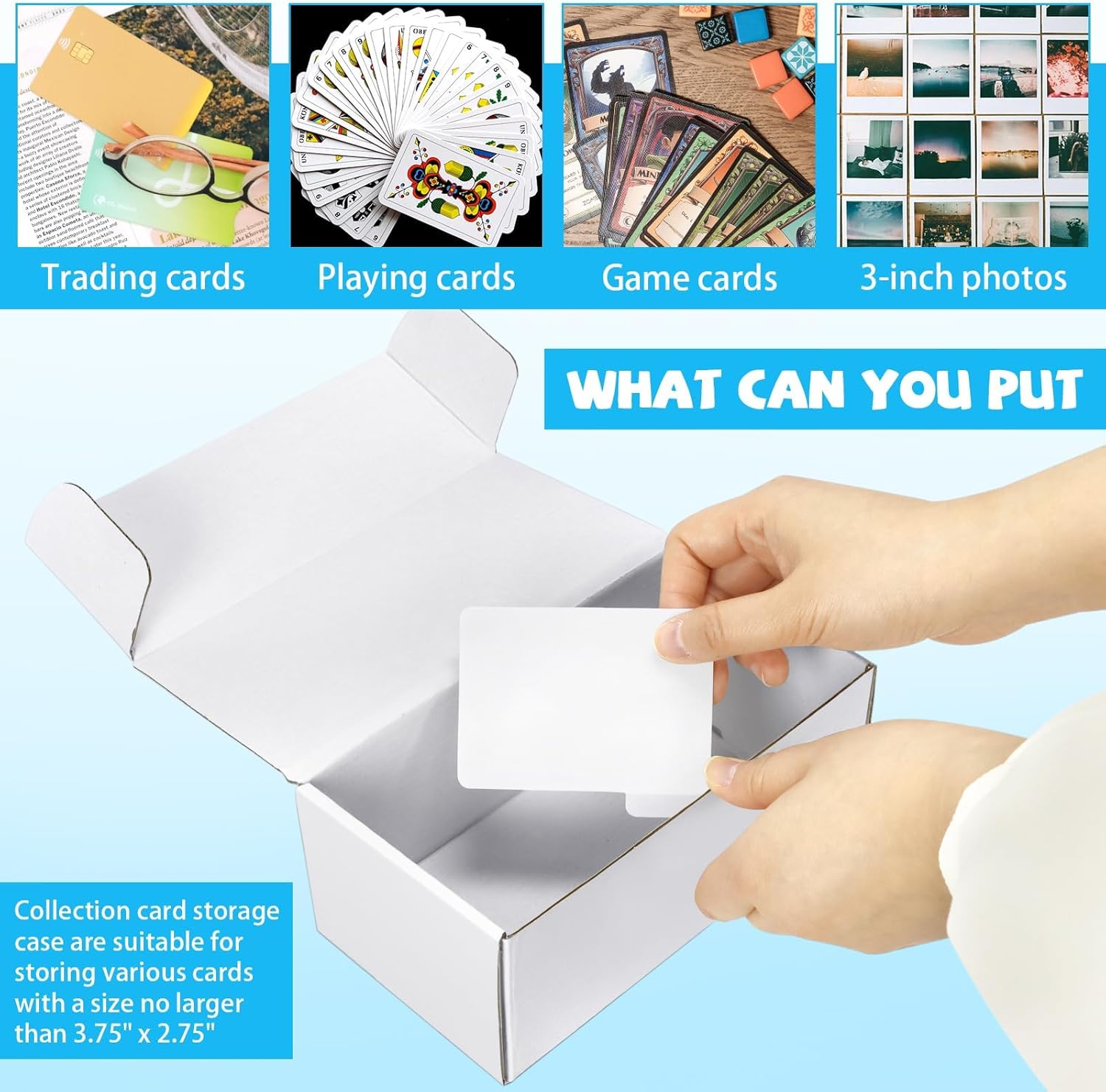 VOKOY Trading Card Storage Box 6 Pack 400 Count Case