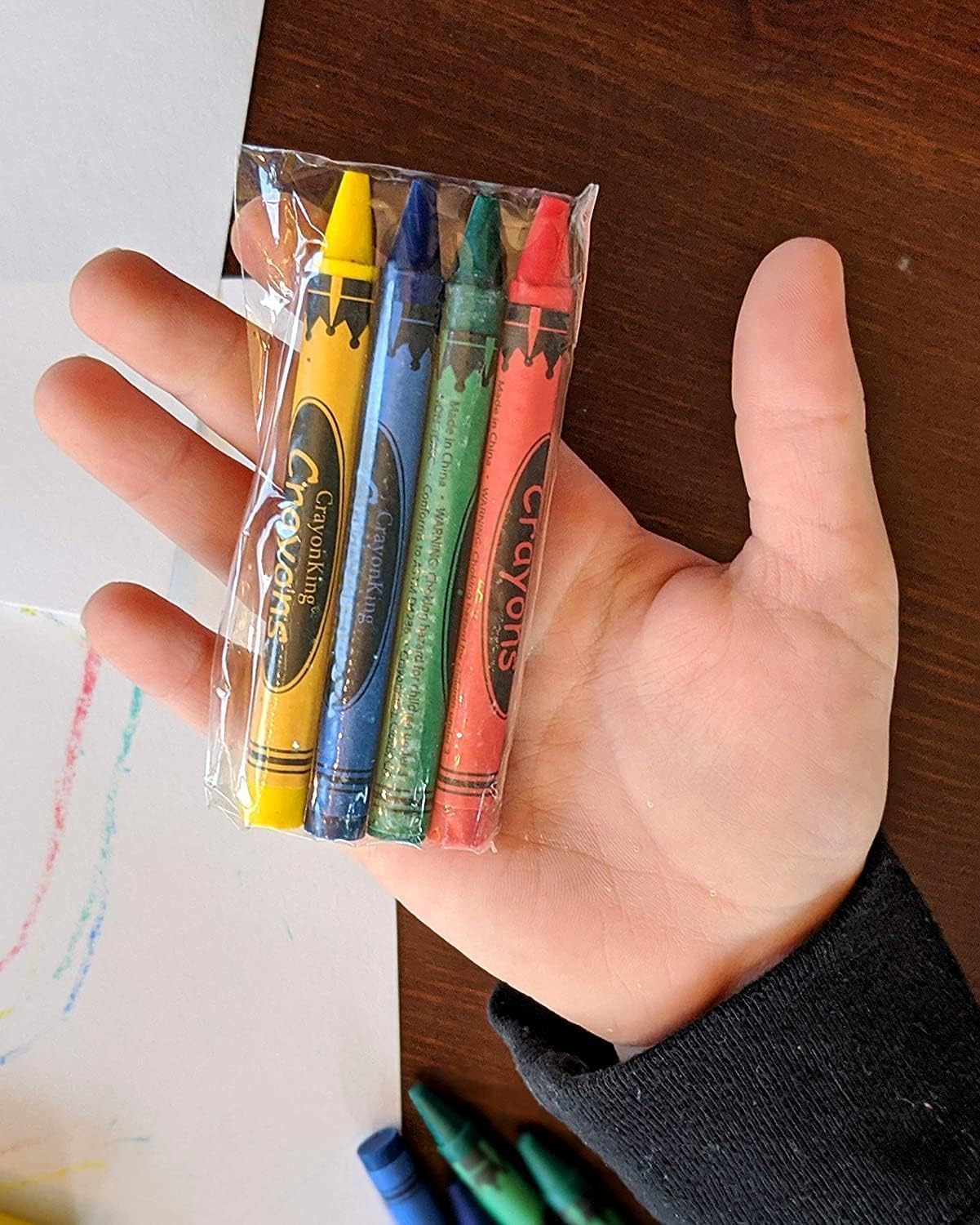 CrayonKing 25 Sets of 4-Packs 100 Bulk Crayons - Non-Toxic