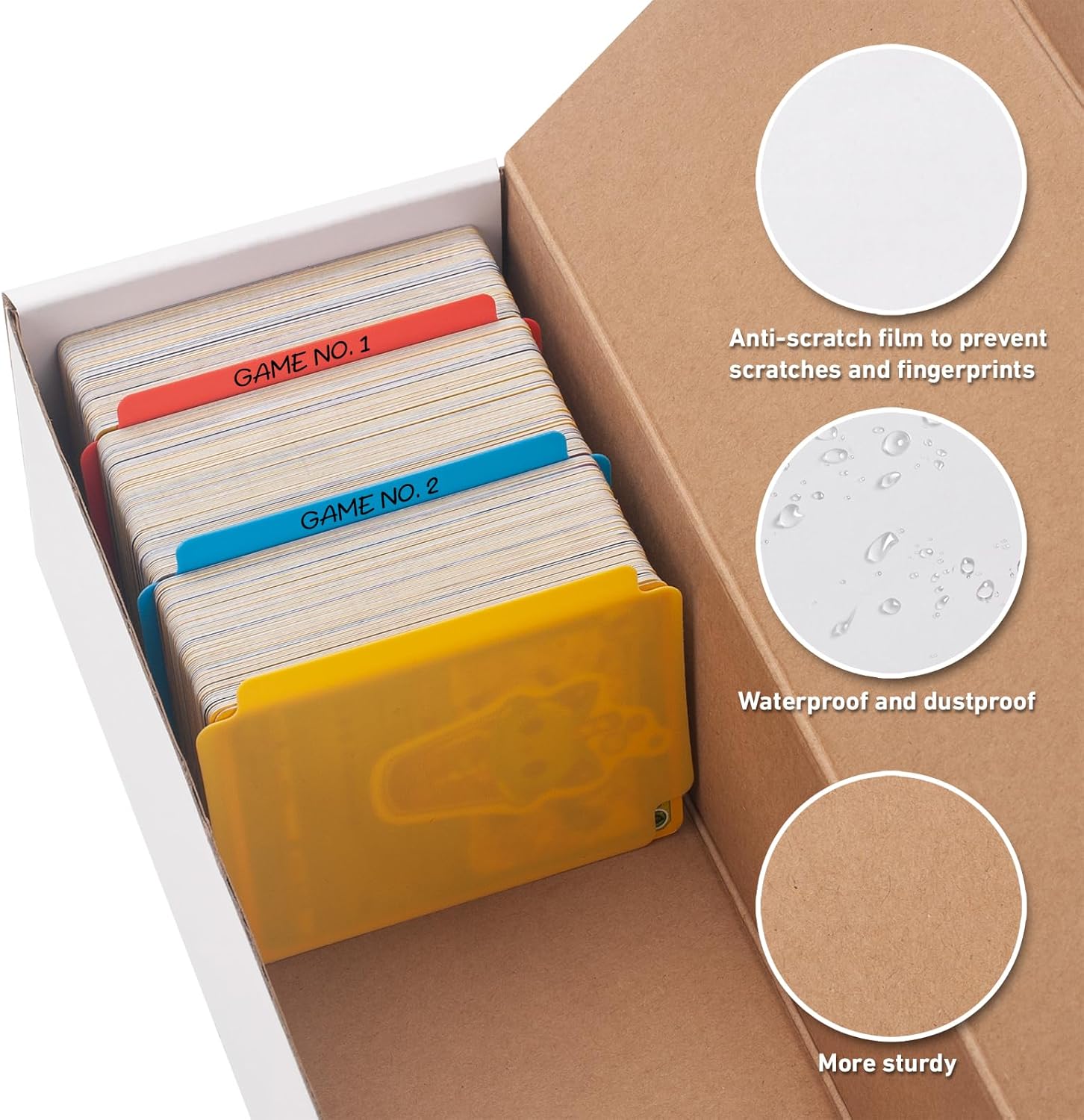 12 Pack Trading Card Storage Boxes with Dividers
