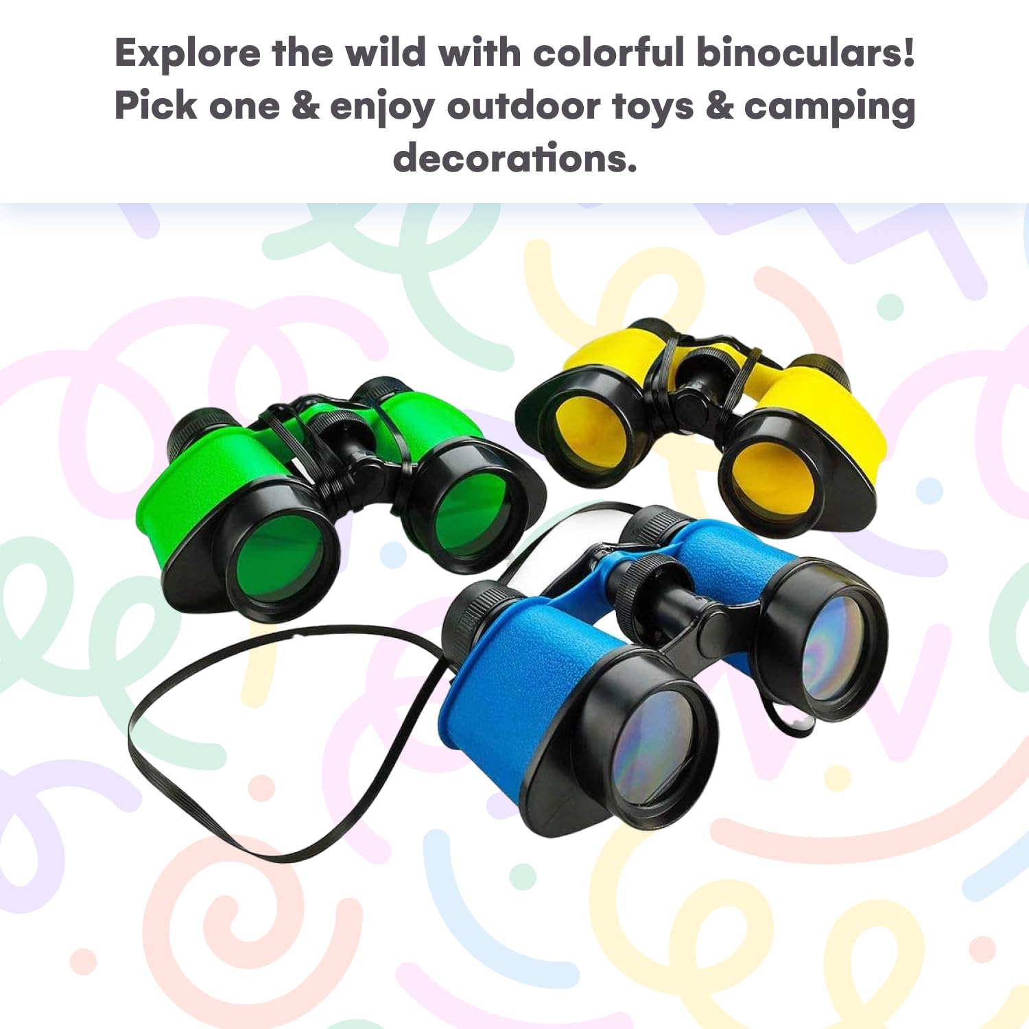 Kicko Toy Binoculars for Kids - Pack of 12