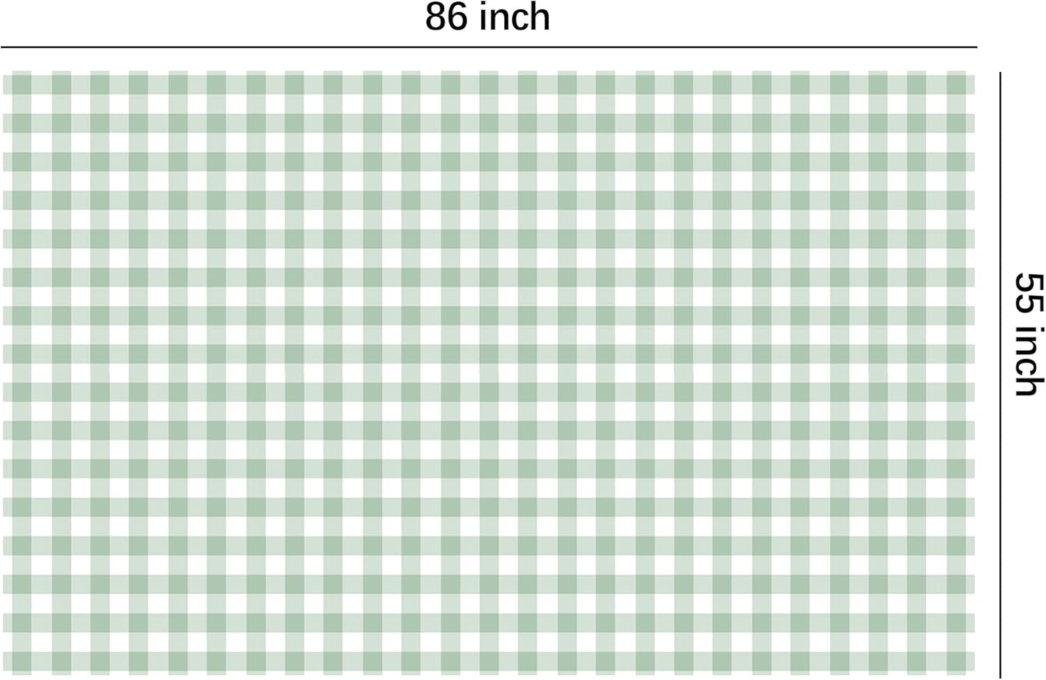 Sage Green Gingham Tablecloth 3 Pack for Birthday and Baby Shower