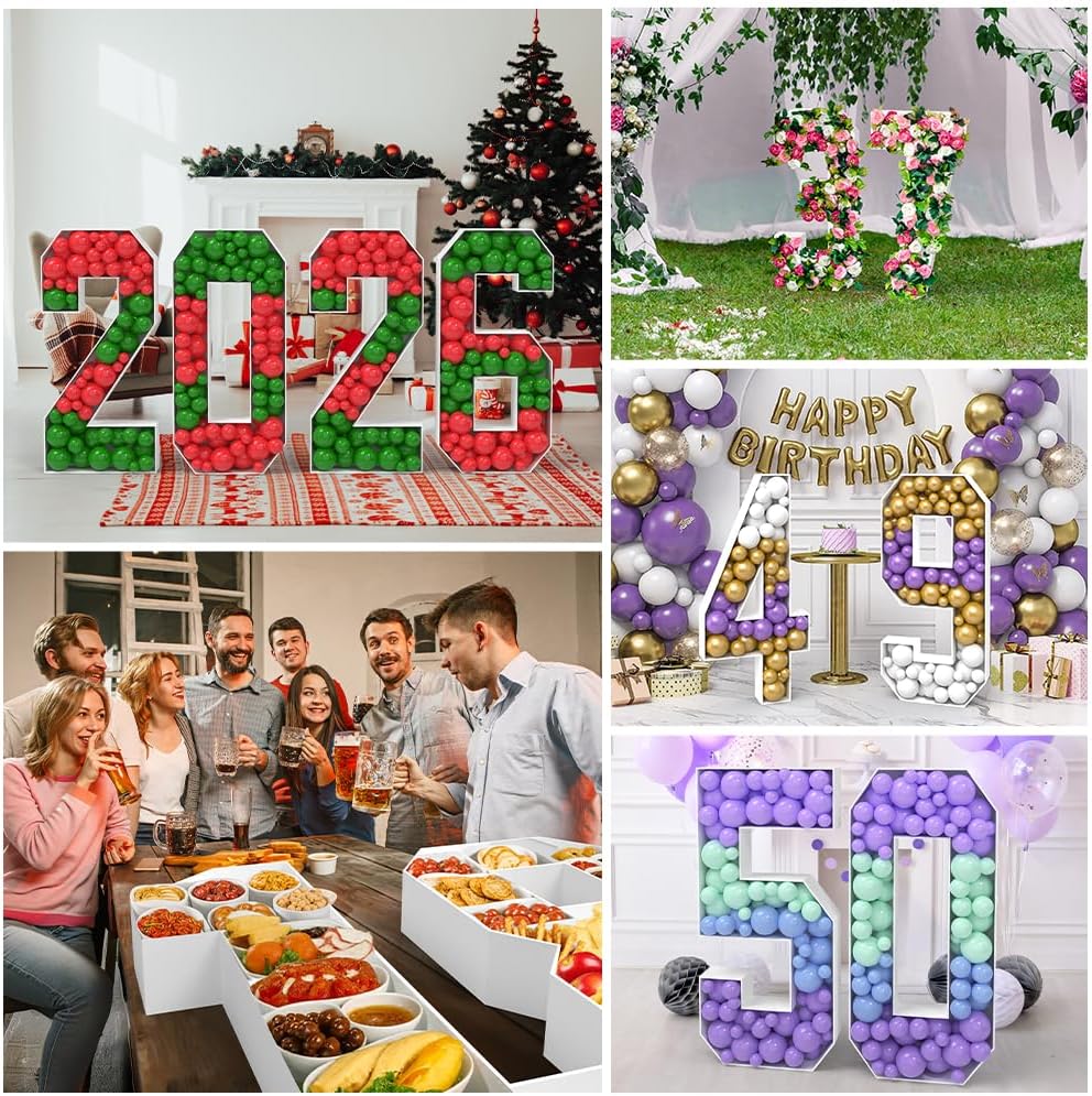3 Feet Tall Balloon Mosaic Frame Decor Kit