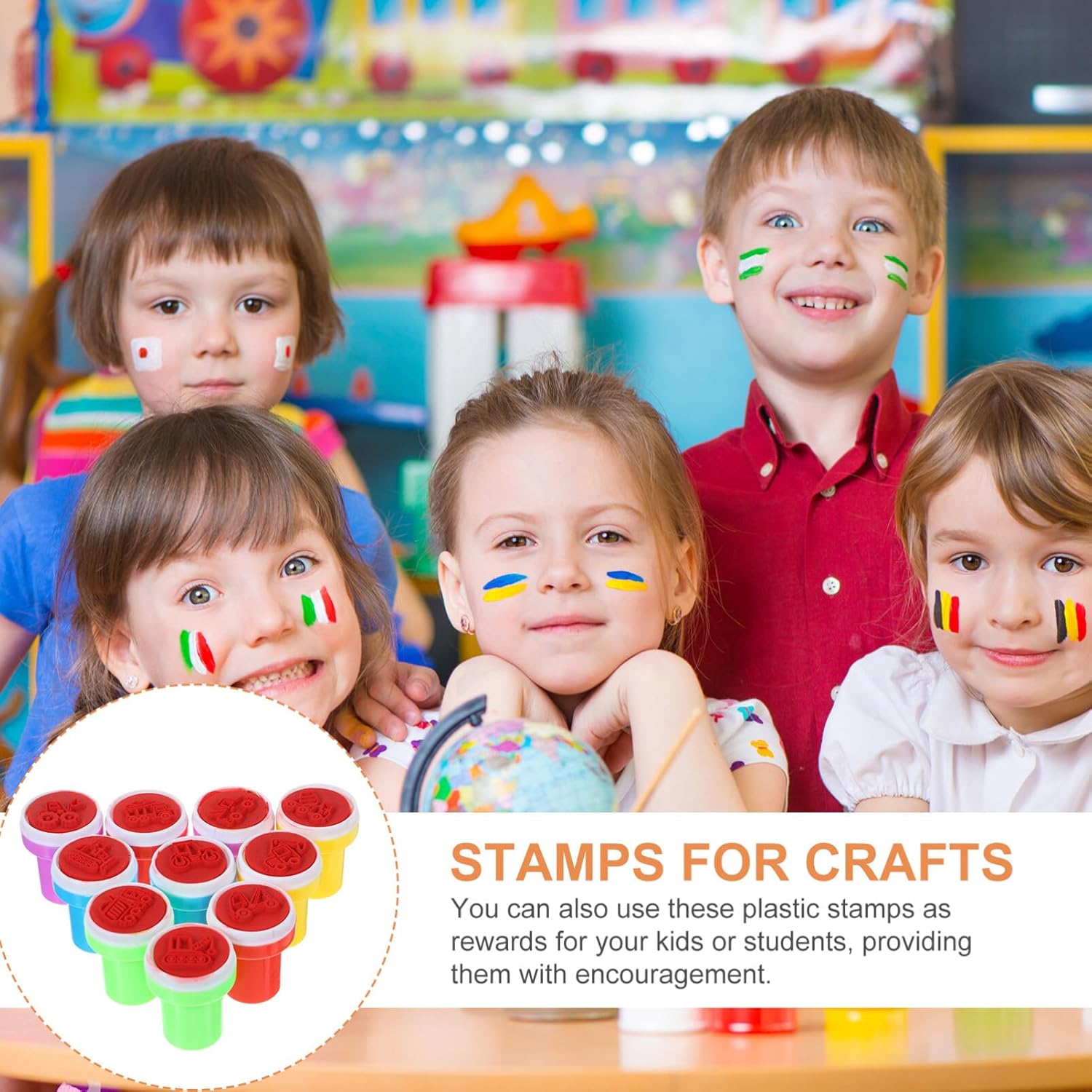 Alasum 10Pcs Construction Truck Stamp Set for Scrapbooking DIY Crafts