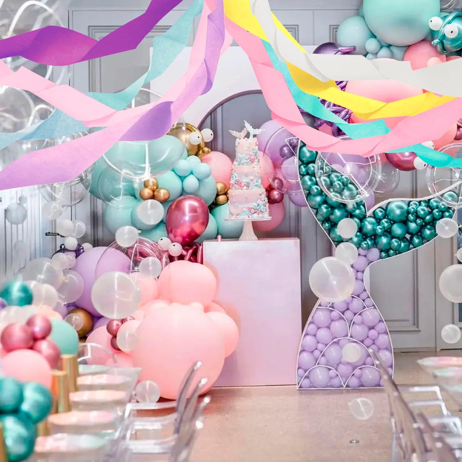 Crepe Paper Streamers 8 Rolls Pastel Party Decorations