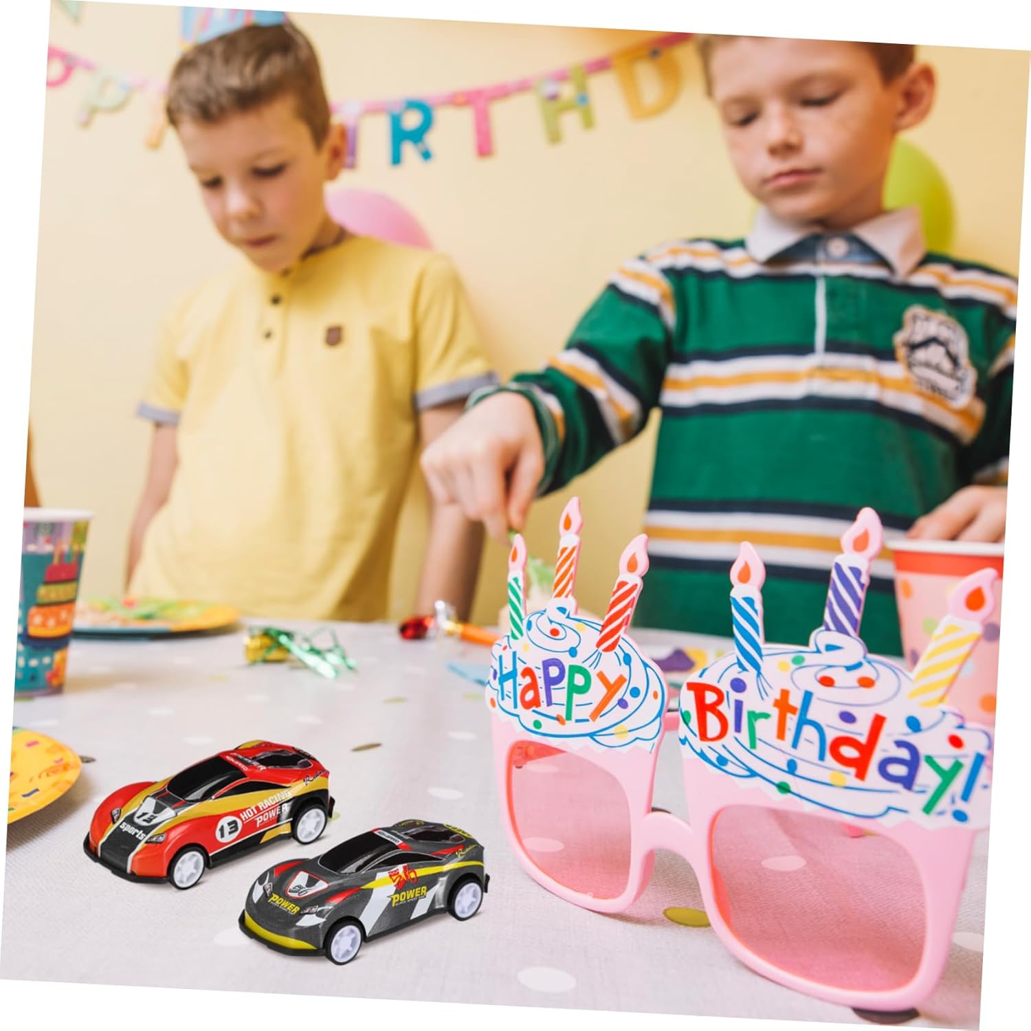 25Pcs Alloy Pull Back Cartoon Cars for Kids Parties and Classroom Rewards