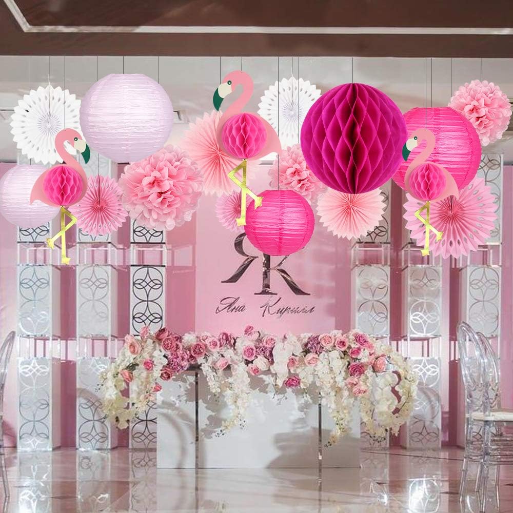 Zilue Tropical Party Decorations Pink Flamingo Supplies