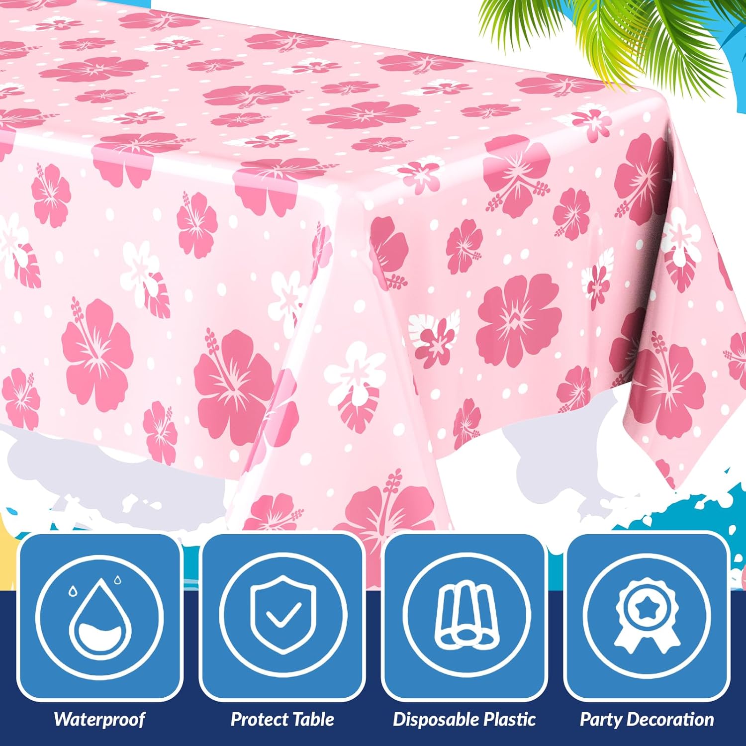 Oudain 3-Pack Blue Alien Cartoon Tablecloths