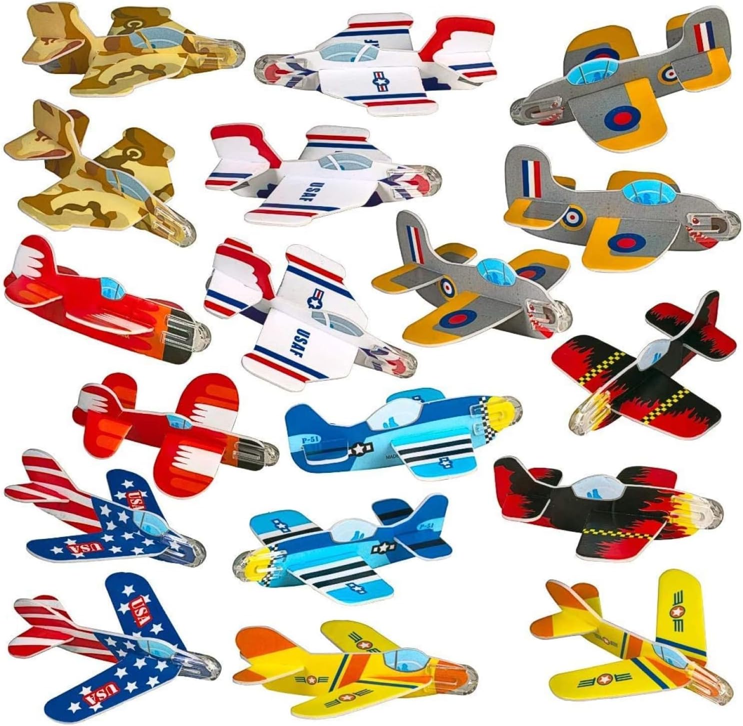 Neliblu 72 Piece Carnival Prize Pack Foam Airplanes for Kids