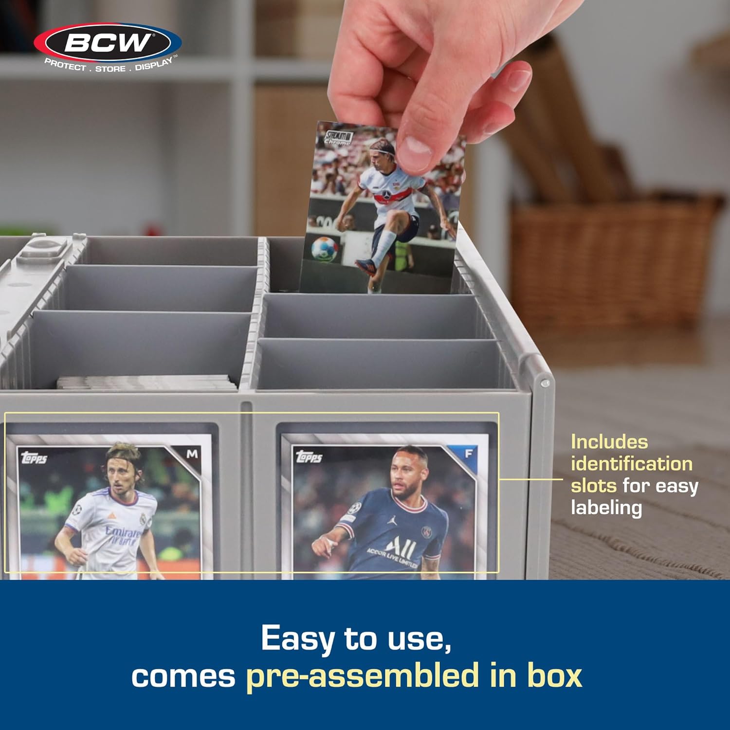 BCW Collectible Card Bin - Gray 3200 Card Storage