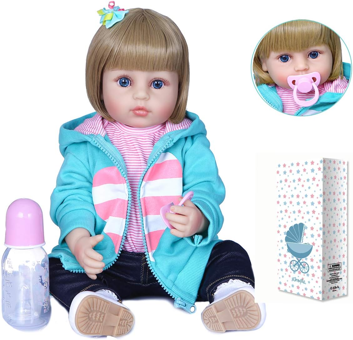 iCradle 22 Inch Reborn Baby Doll Realistic Handmade