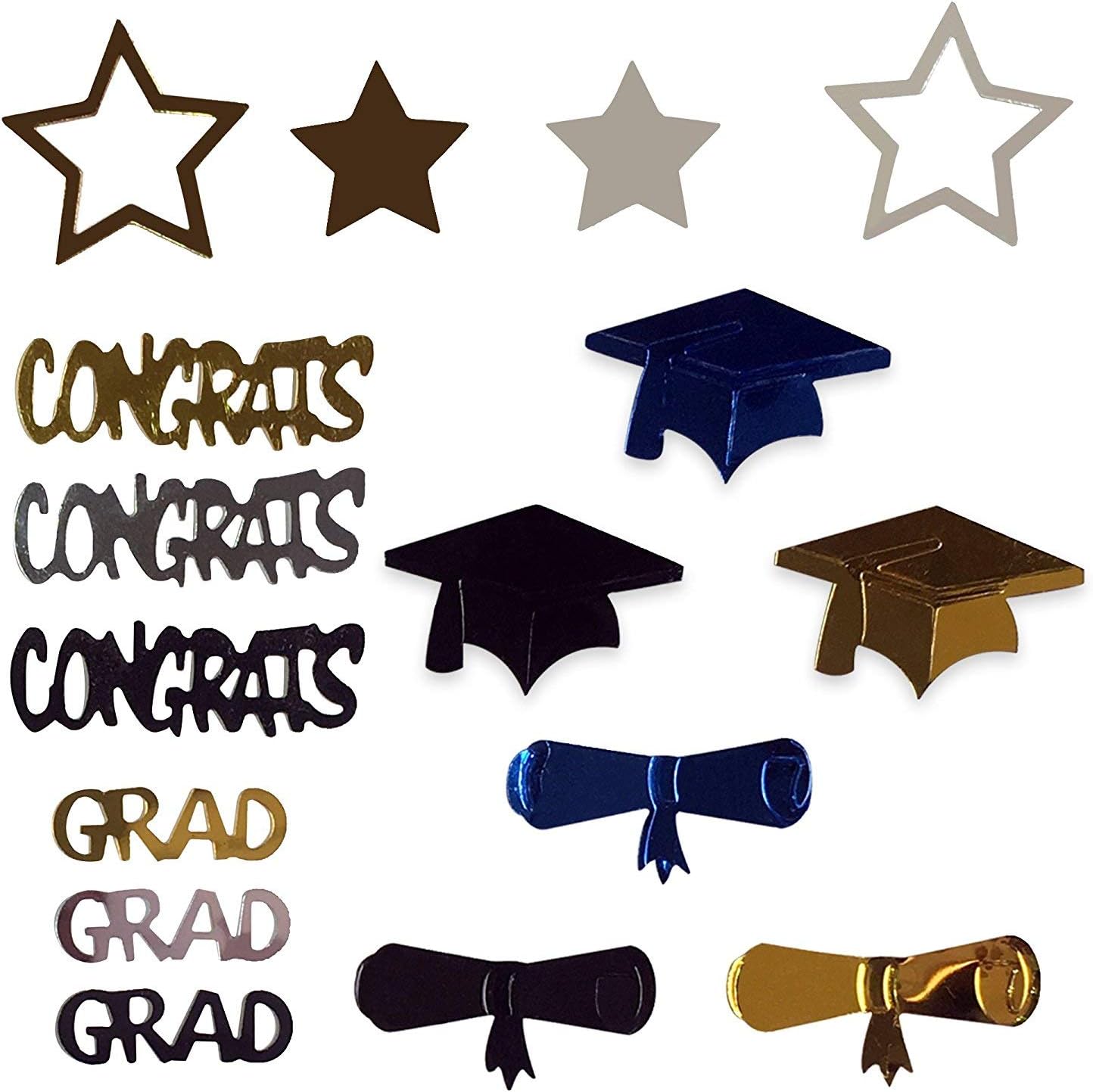 KatchOn 2025 Graduation Confetti Blue and Gold